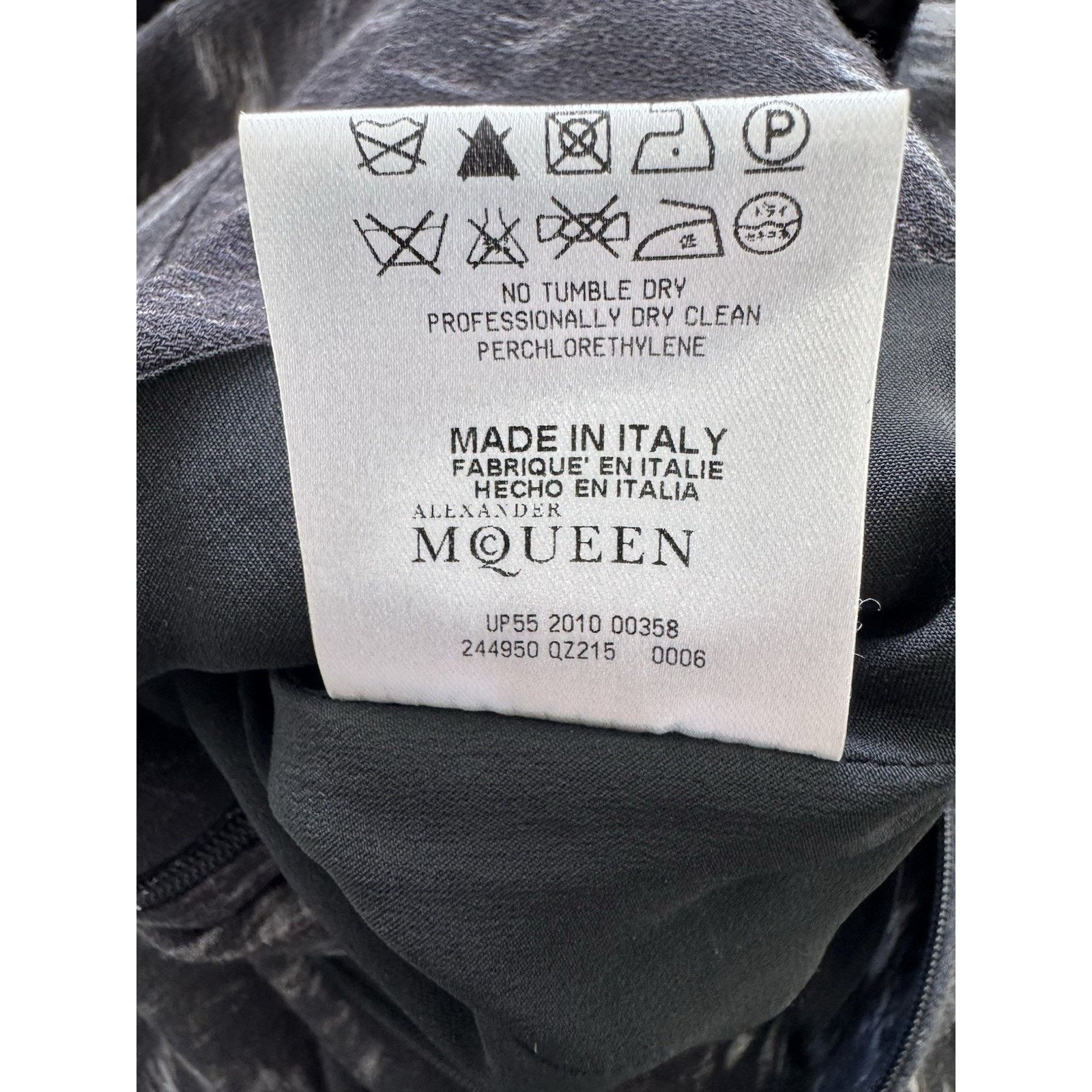 McQ Alexander McQueen Alexander McQueen Black Printed Crepe Draped Midi Dress 38 Size XS / US 0-2 / IT 36-38 - 5 Thumbnail