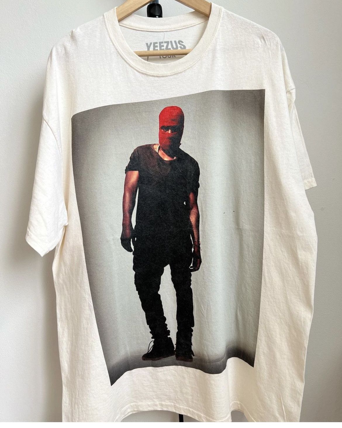 image of Rap Tees x Tour Tee Kanye West Yeezus Tour T Shirt in White, Men's (Size XL)