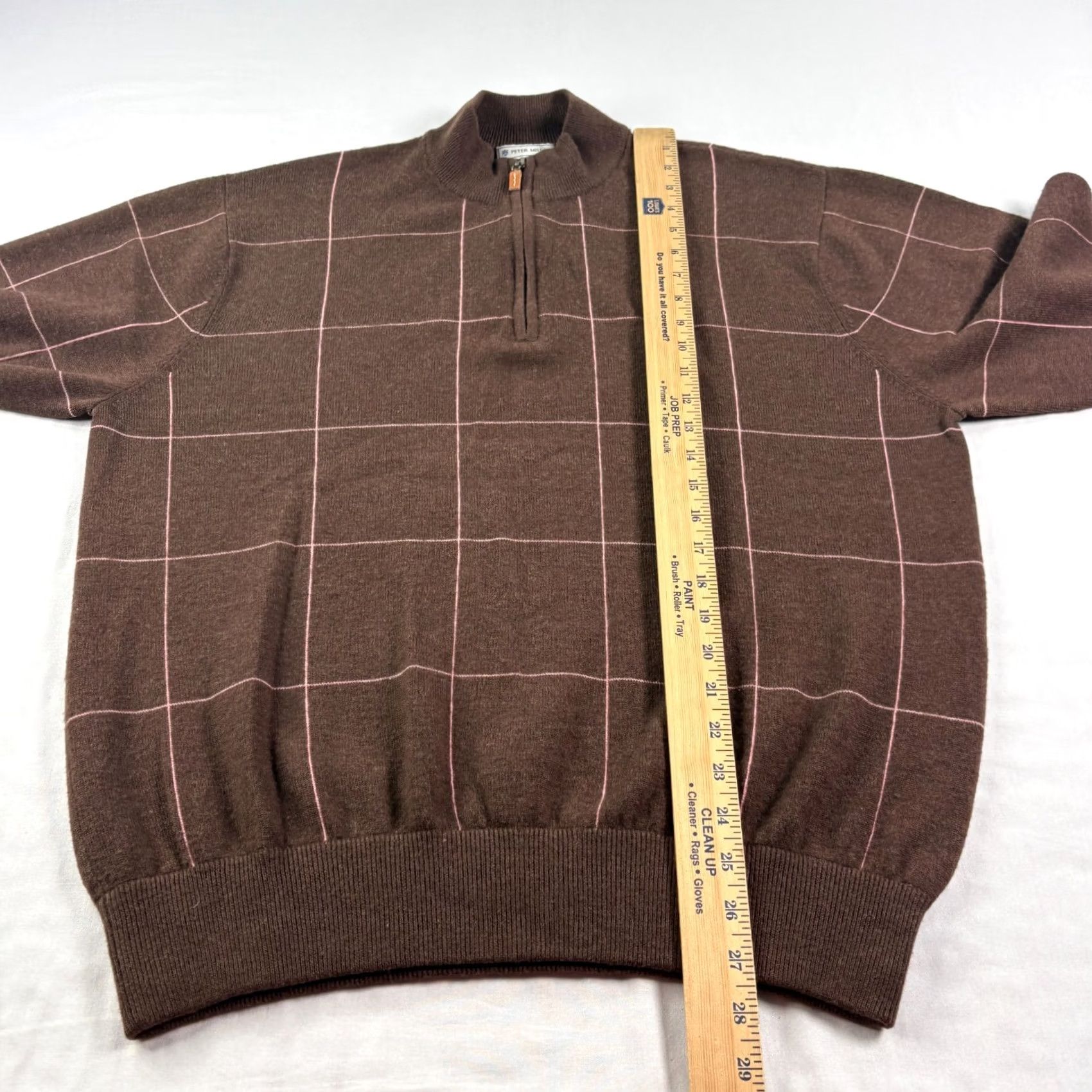 Peter Millar Peter Millar Sweater Men Large Brown 1/4 Zip Pullover Golf Stretch Cashmere Size US L / EU 52-54 / 3 - 5 Thumbnail