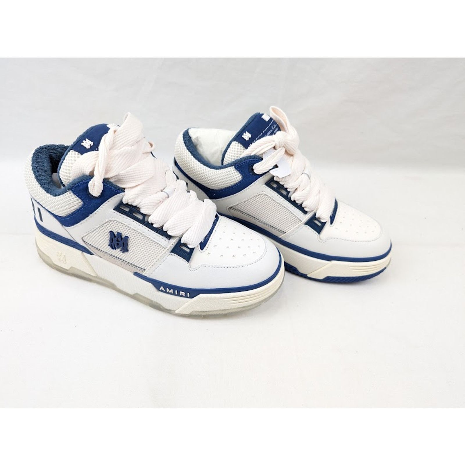 Amiri o1rshd1 Q:3 / MA-1 Low-Top Sneakers in Navy / White Size US 12 / EU 45 - 13 Thumbnail
