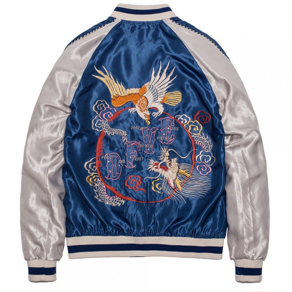 Japanese Brand Rare Vintage Sukajan Souvenir Jacket Blue / Silver Size US M / EU 48-50 / 2 - 5 Thumbnail