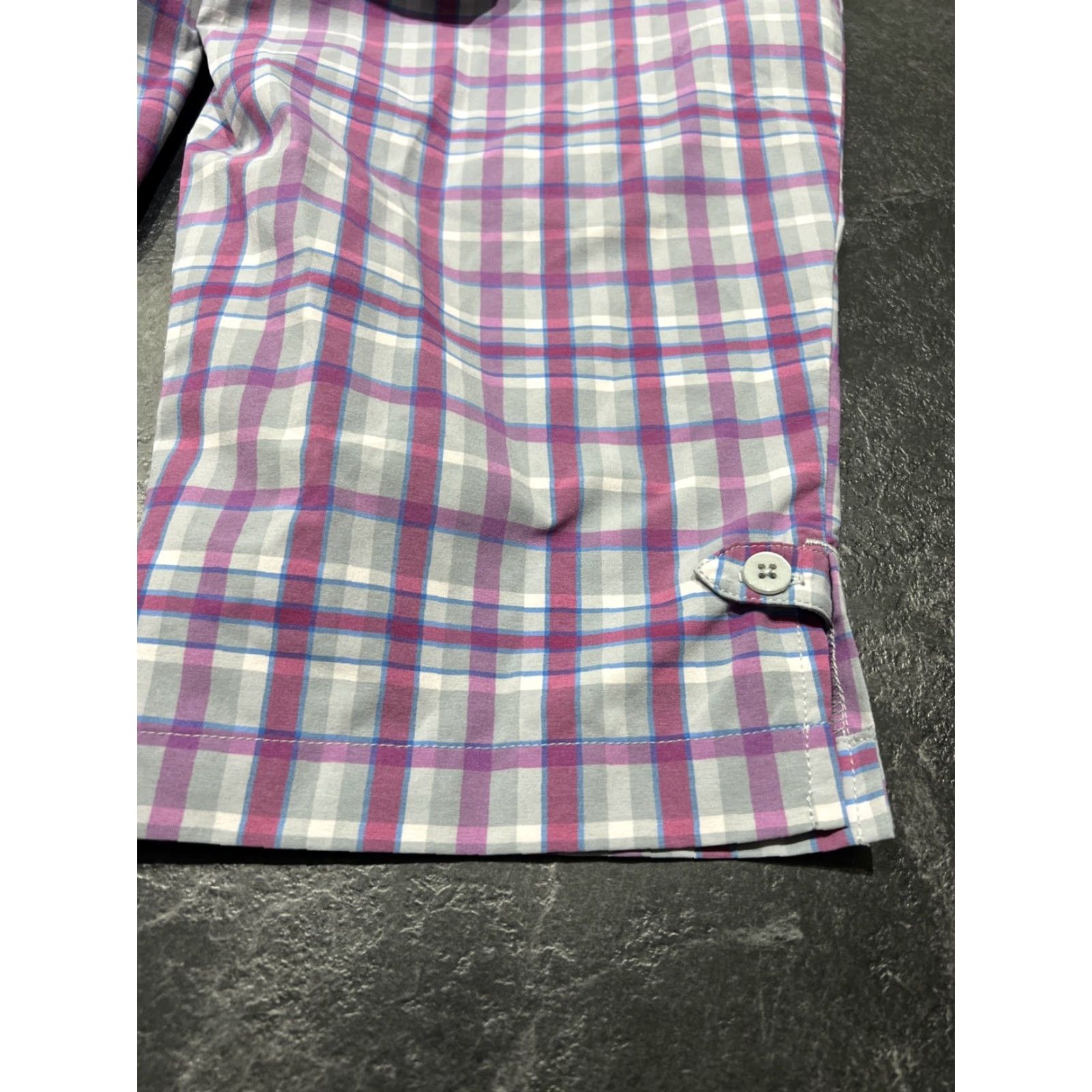 Adidas Adidas Womens Golf Shorts 6 Pink Purple Gray Plaid Climalite Casual Athletic Spring Summer Size 28" / US 6 / IT 42 - 6 Thumbnail