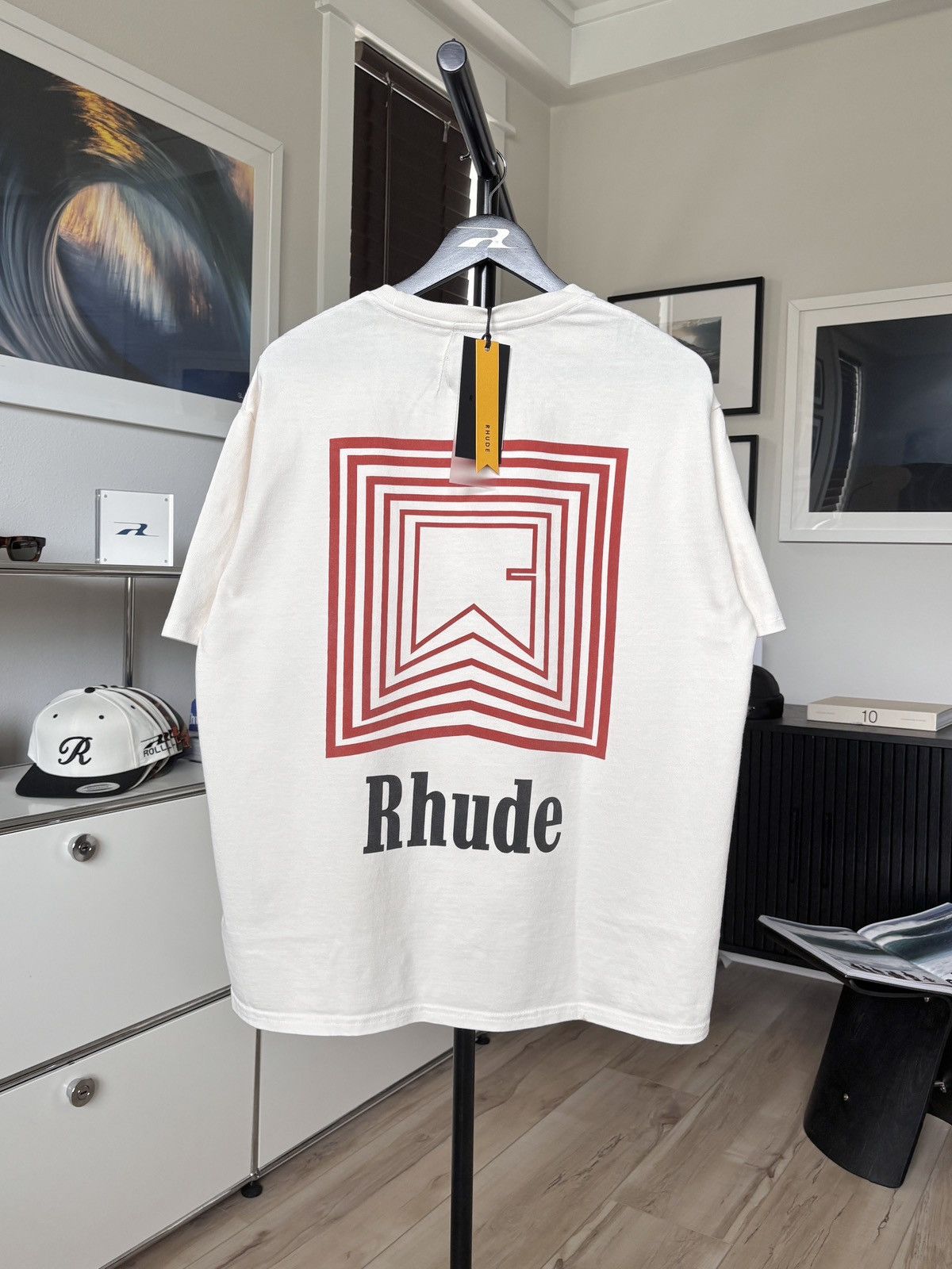Rhude RHUDE | CHEVRON REPEAT GRAPHIC LOGO TEE Size US XS / EU 42 / 0 - 5 Thumbnail