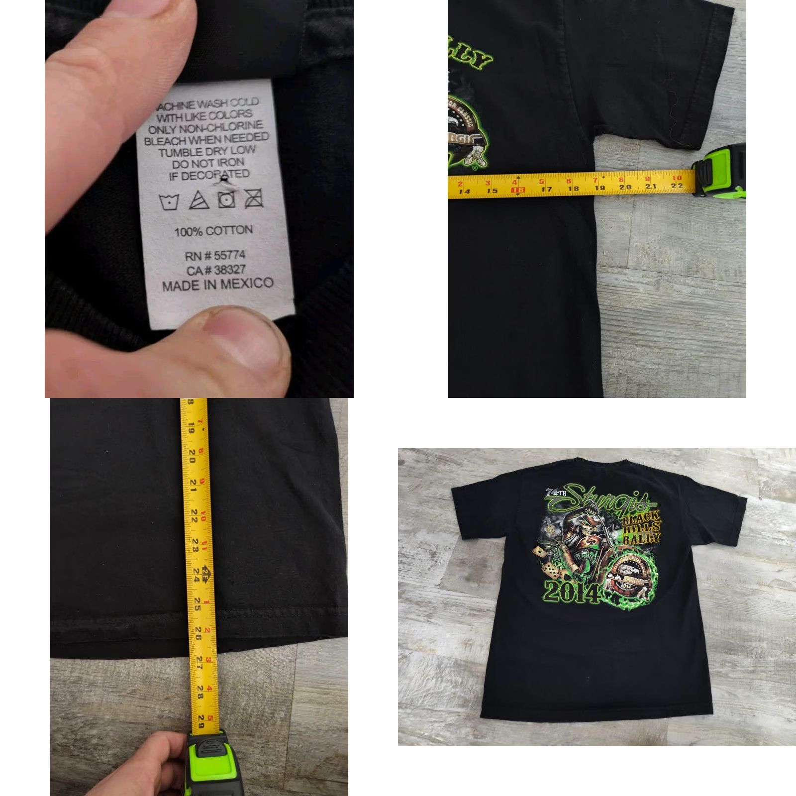 Vintage VINTAGE Sturgis Black Hills Rally 2014 T-Shirt Crew Neck 100% Cotton Mens Medium Black 74th Rally Motorcycle Biker Graphic Tee Size US M / EU 48-50 / 2 - 8 Thumbnail