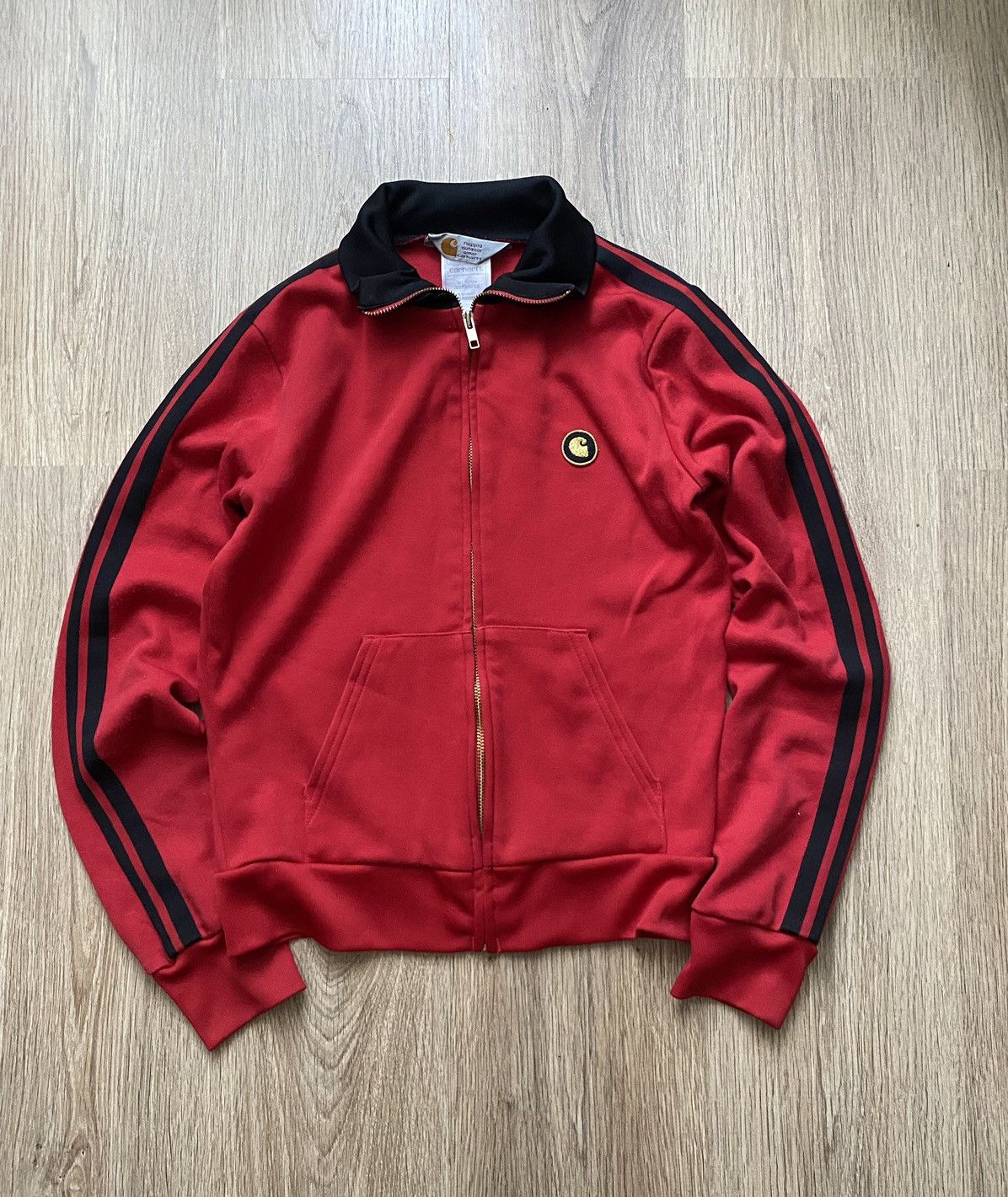 Carhartt × Vintage Vintage Carhartt Y2K track top rare zip jacket in red Size S / US 4 / IT 40 - 1 Thumbnail