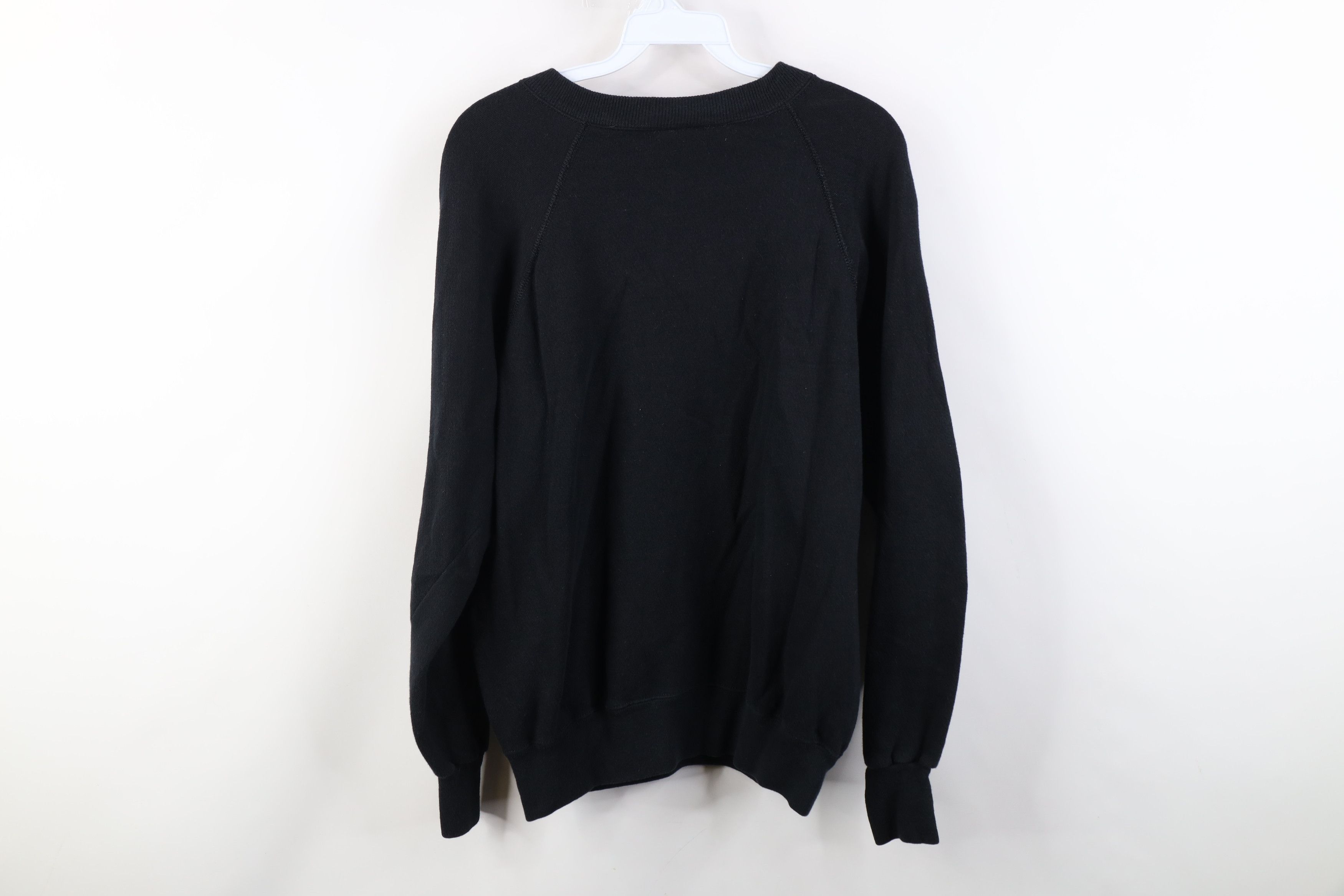 Vintage Vintage 90s Streetwear Blank Crewneck Sweatshirt Black USA Size L / US 10 / IT 46 - 11 Thumbnail