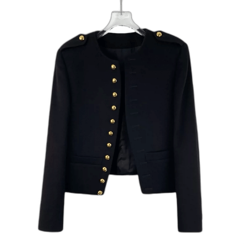 Celine Celine Black Wool Long Sleeve Jacket Size S / US 4 / IT 40 - 1 Thumbnail