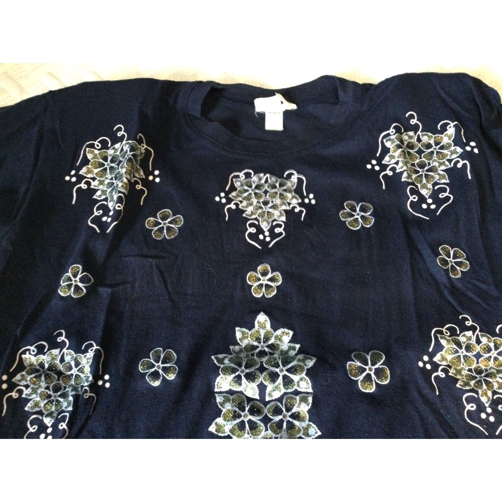 Vintage Vintage Carol Ann Design Women’s 2 Piece Blue Floral One Size Size ONE SIZE - 2 Thumbnail