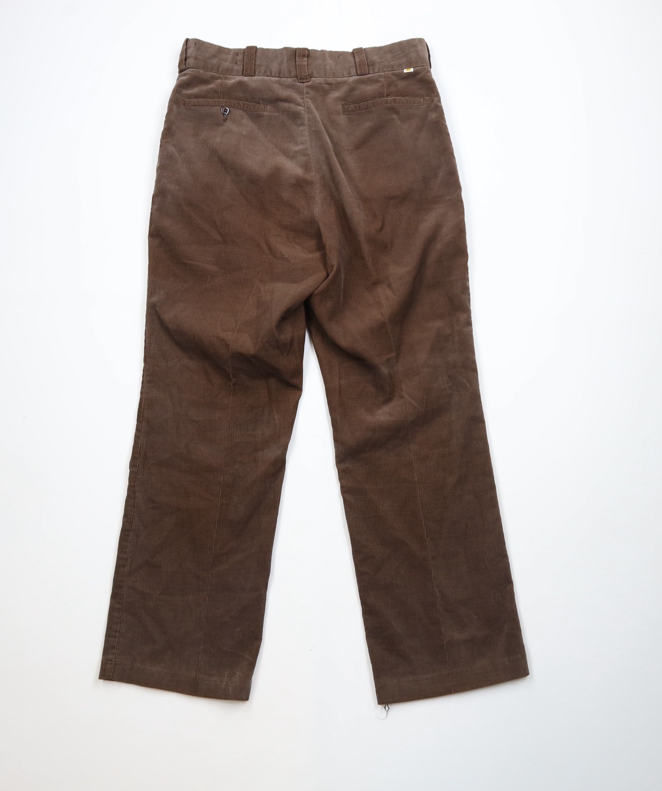 Big Mac Vintage 70s Big Mac Corduroy Wide Leg Chino Pants Brown USA Size US 32 / EU 48 - 9 Thumbnail