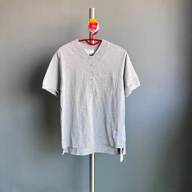 Thom Browne Thom Browne Gray Cotton Men's T-Shirt 0089 Size US M / EU 48-50 / 2 - 1 Thumbnail