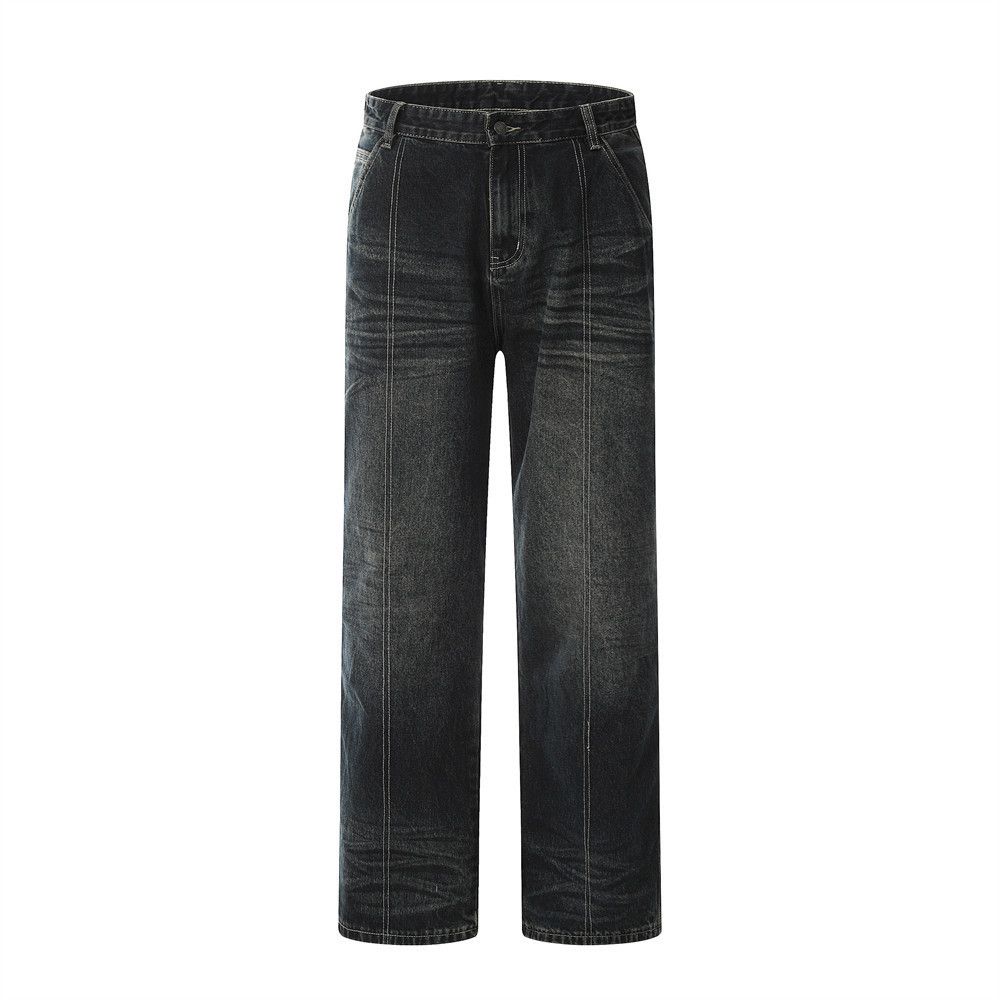 Vintage American retro washed loose casual men's straight leg jeans Size US 32 / EU 48 - 1 Thumbnail