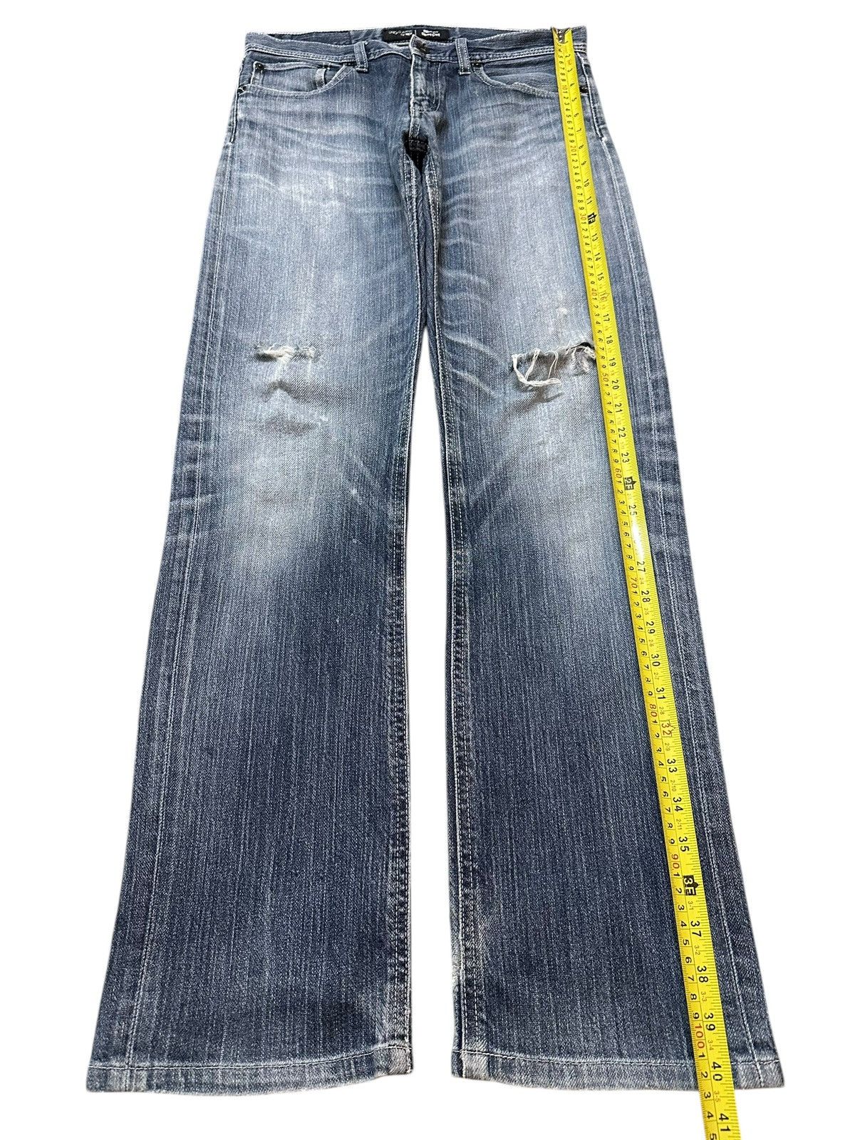 Evisu Vintage Japanese Uniqlo Blue Faded Wash Distress Style Jeans Size US 30 / EU 46 - 12 Thumbnail