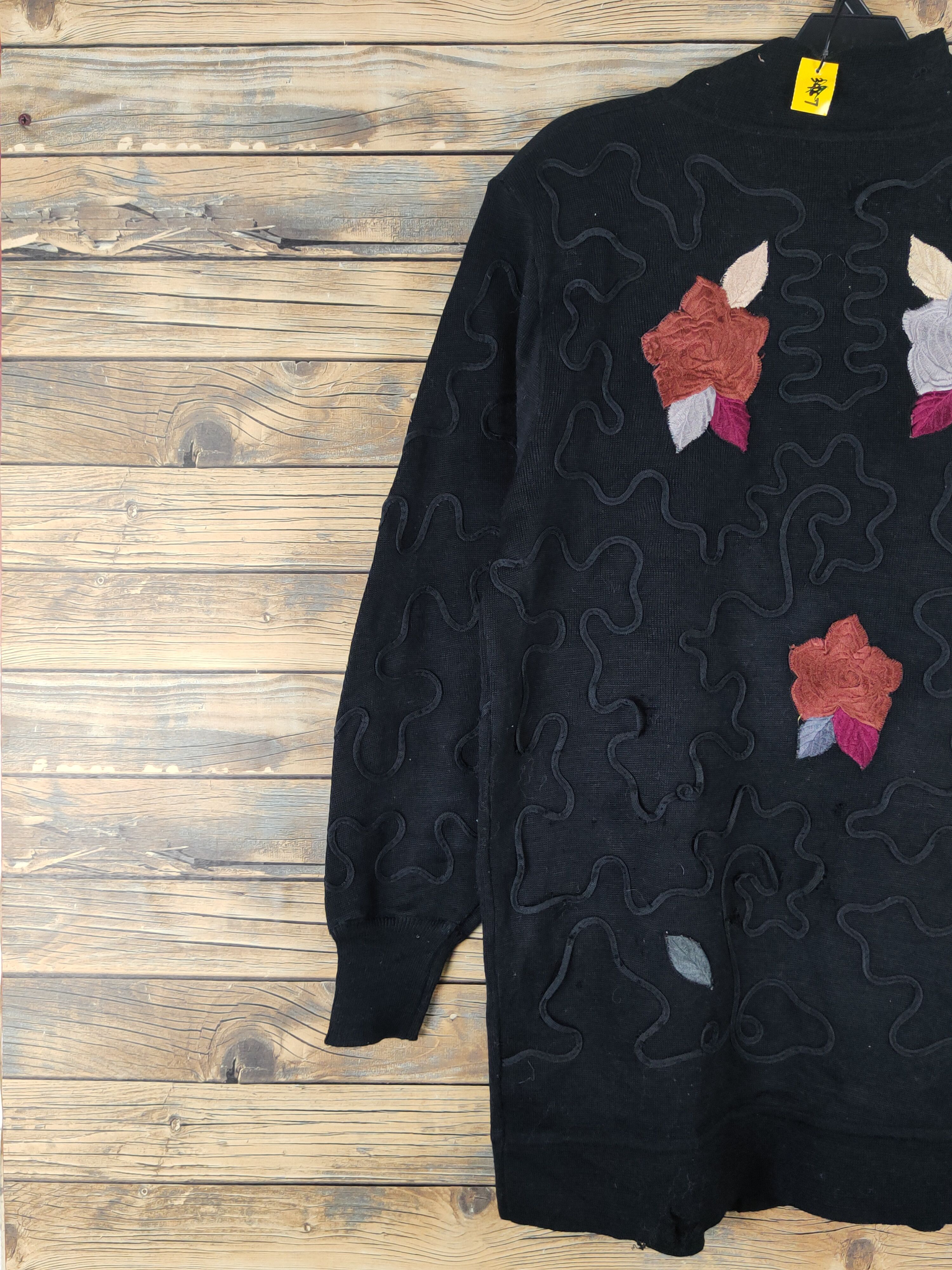 Vintage Japan ripped vintage Black Knitwear art Cardigan #W161628 Size L / US 10 / IT 46 - 11 Thumbnail