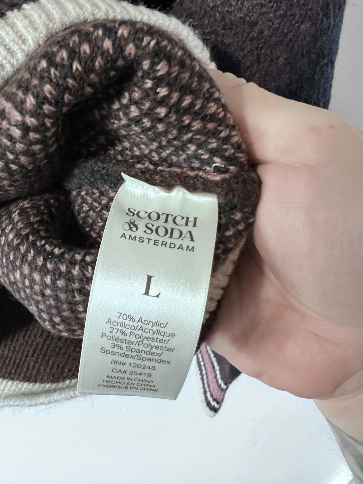 Scotch & Soda Scotch & Soda Amsterdam Argyle Knit Jumper Size L BNWT Size L / US 10 / IT 46 - 5 Thumbnail