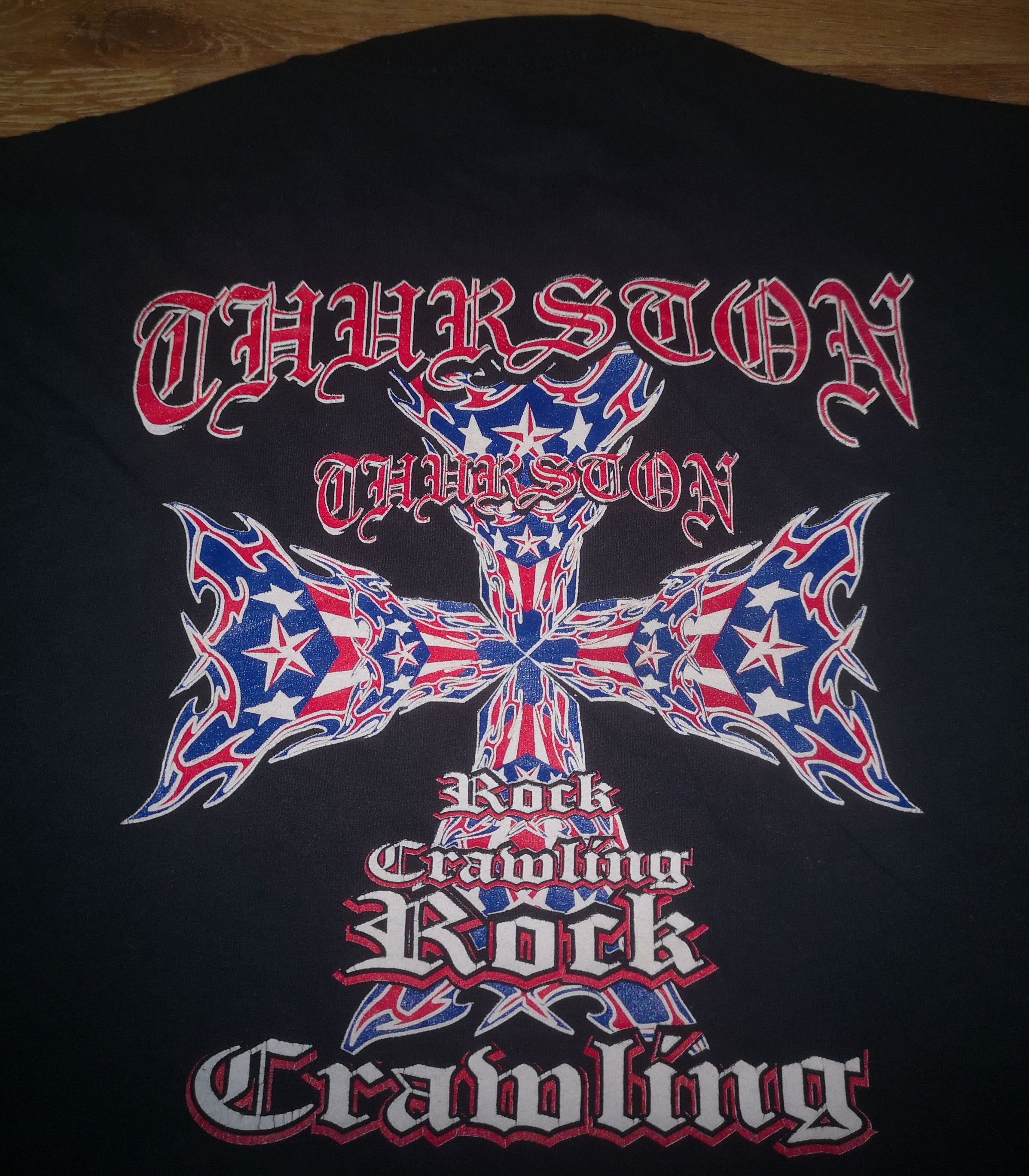 Vintage Vintage Confederate Flag THURSTON Southern Rock Crawling Tee Size US S / EU 44-46 / 1 - 8 Thumbnail