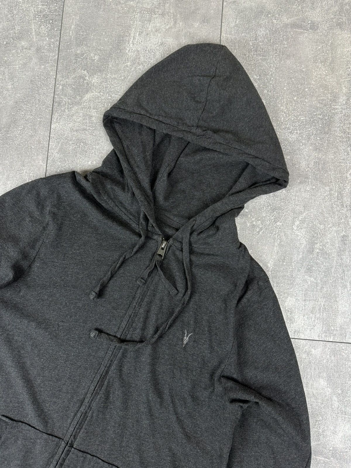 Allsaints Allsaints Mens Basic Silver Zip Up Hoodie Small Logo Size US M / EU 48-50 / 2 - 5 Thumbnail