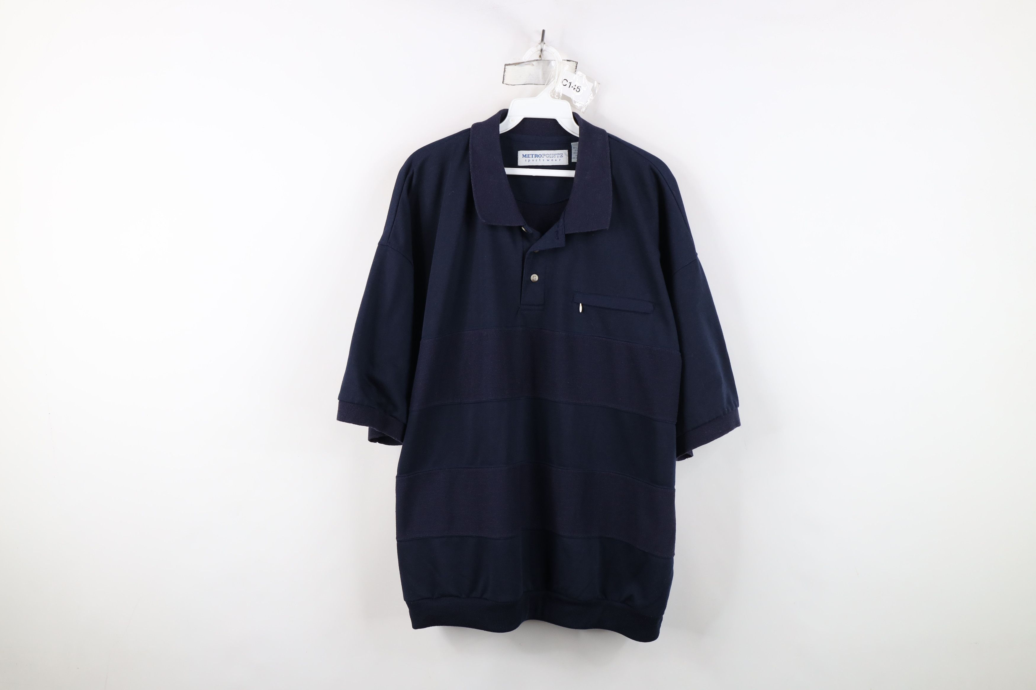 Vintage Vintage 90s Streetwear Heavyweight Pullover Polo Shirt Size US XL / EU 56 / 4 - 1 Thumbnail
