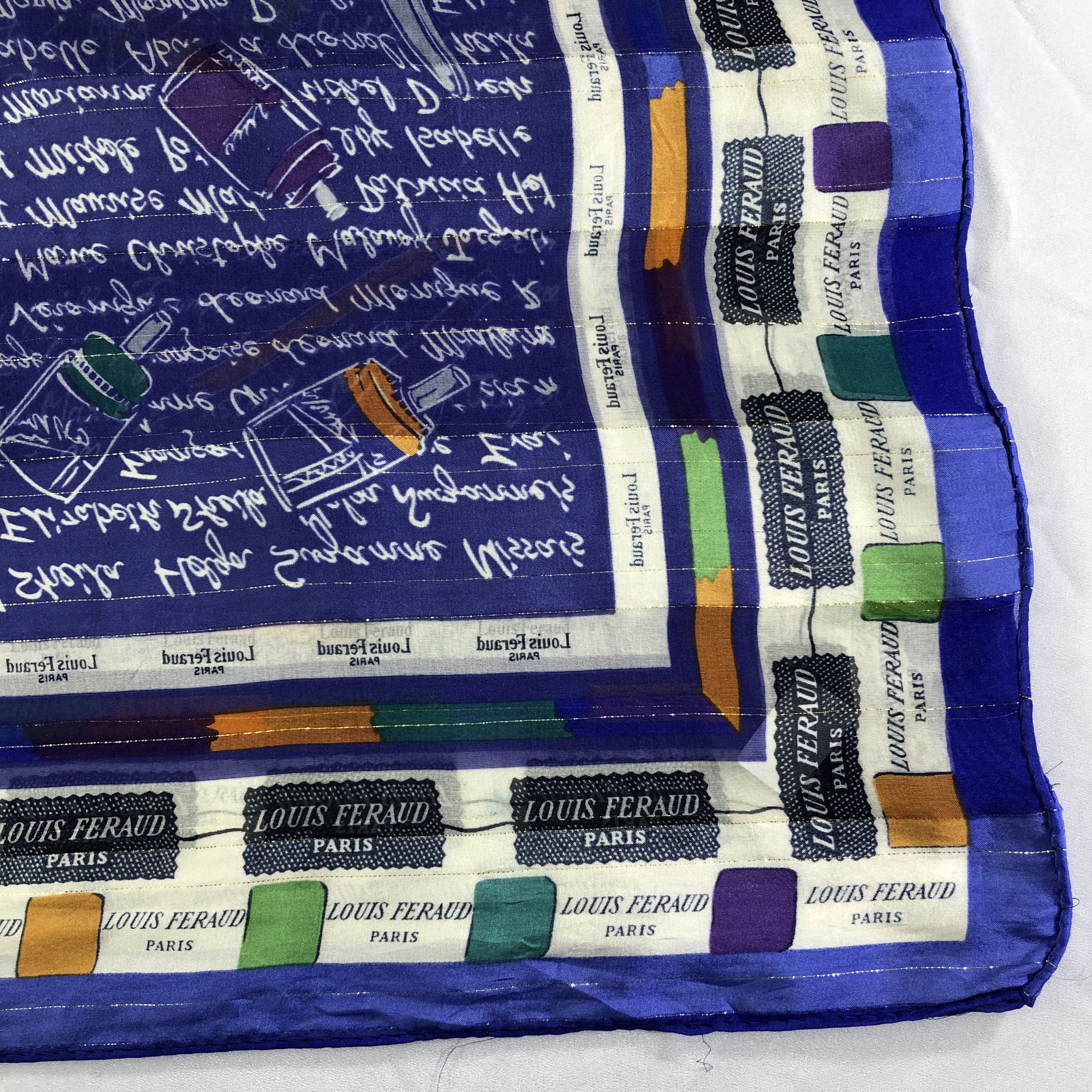 Louis Feraud Vintage Louis Feraud Silk Scarf Size ONE SIZE - 4 Thumbnail