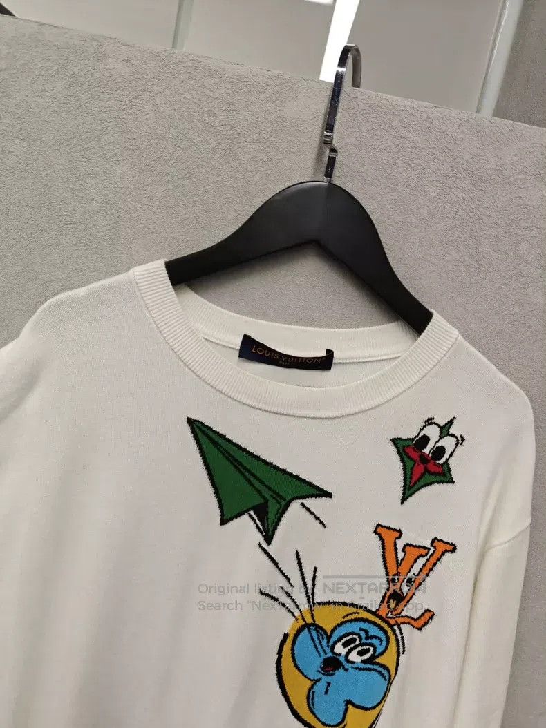 Louis Vuitton Louis Vuitton Paper airplane jacquard knit T-shirt Size US L / EU 52-54 / 3 - 6 Thumbnail