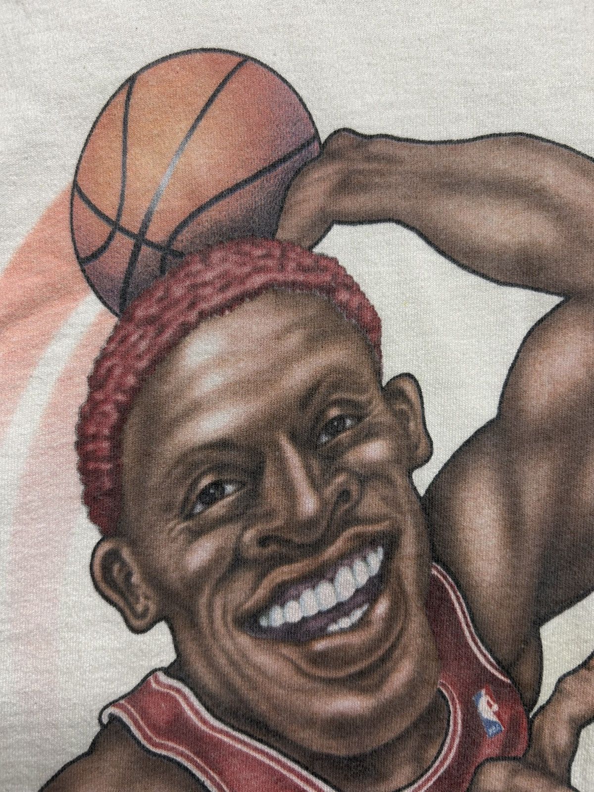 Vintage Vintage 90s Dennis Rodman Chicago Bulls Caricature Tee Salem Size US XL / EU 56 / 4 - 3 Thumbnail