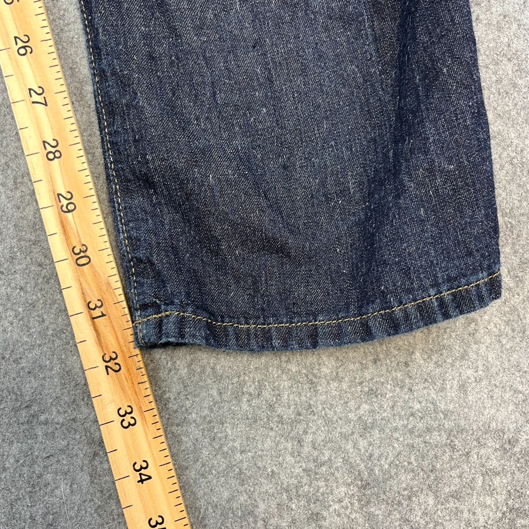 Vintage Armani Jeans Jeans Regular Straight 30 32 Blue Indigo Denim 5-Pocket Logo Button Vintage No Mens 30 in Dark Wash Indigo Denim Size US 30 / EU 46 - 4 Thumbnail