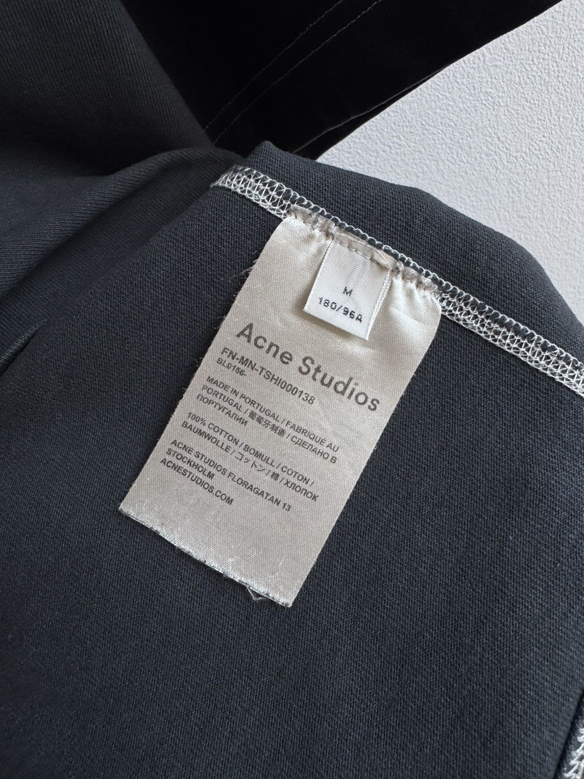Acne Studios Acne Studios Stockholm Centre Logo T-Shirt Tee Gray Black Size US M / EU 48-50 / 2 - 8 Thumbnail