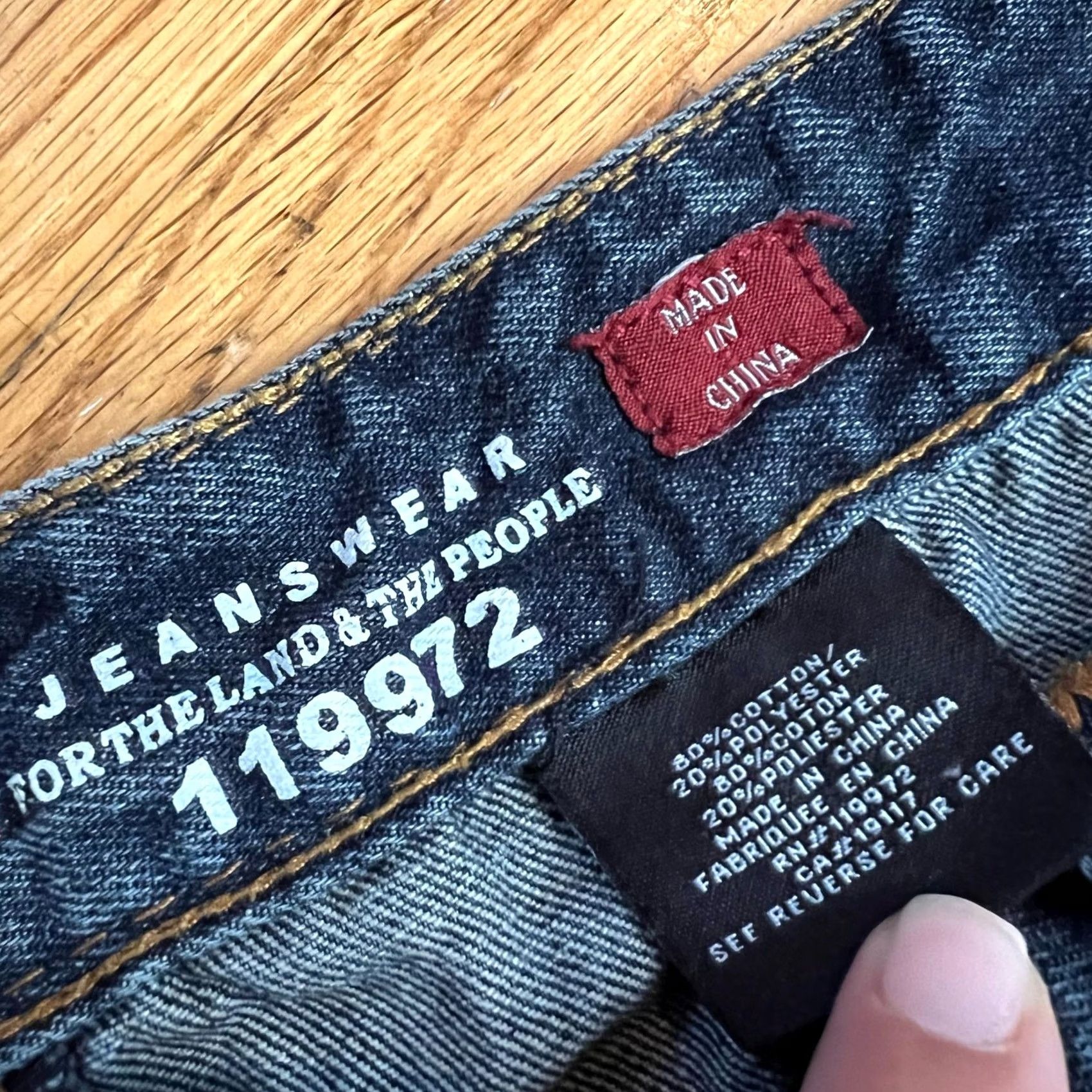 Vintage Parish Jeans Mens 42 Blue Baggy Thick Stitch Flap Pocket Skate Distressed Size US 42 / EU 58 - 6 Thumbnail