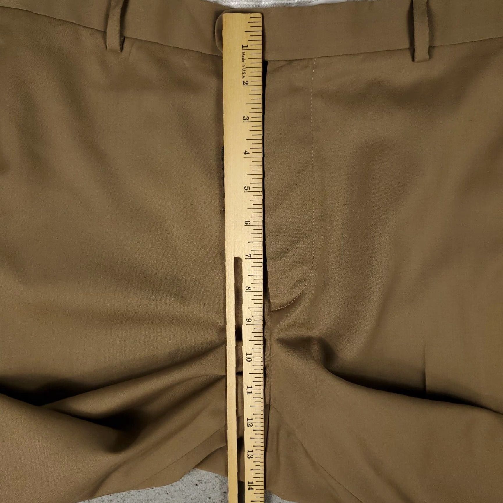 Zanella Zanella Dress Pants Mens 38x28 Brown Wool Flat Front Trousers Regular Fit Size US 38 / EU 54 - 6 Thumbnail