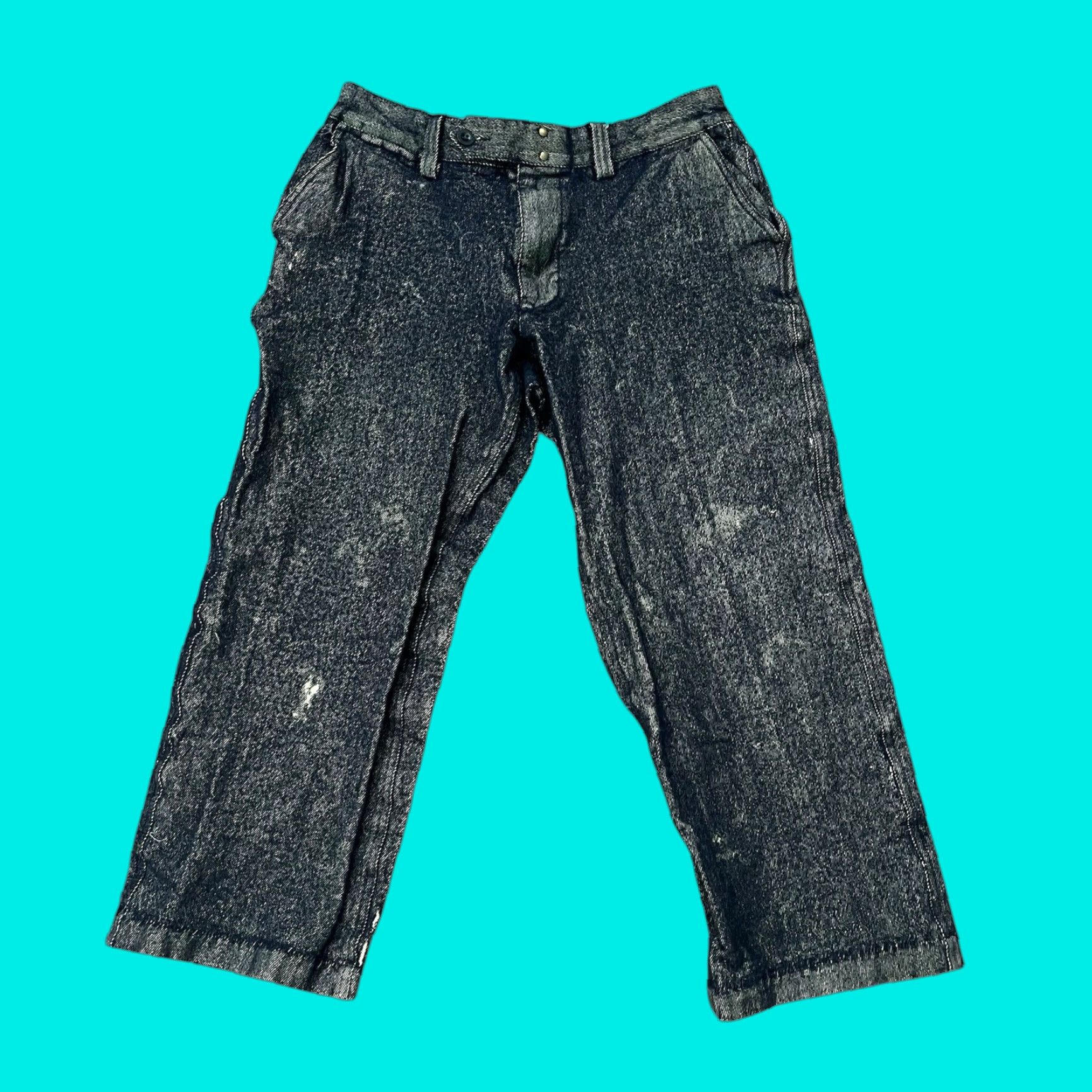 Gap VINTAGE Gap Wide Leg Pants Men 30x23 Cotton Wool Military 5-Pocket Casual Blue 80s 90s Size US 30 / EU 46 - 1 Thumbnail