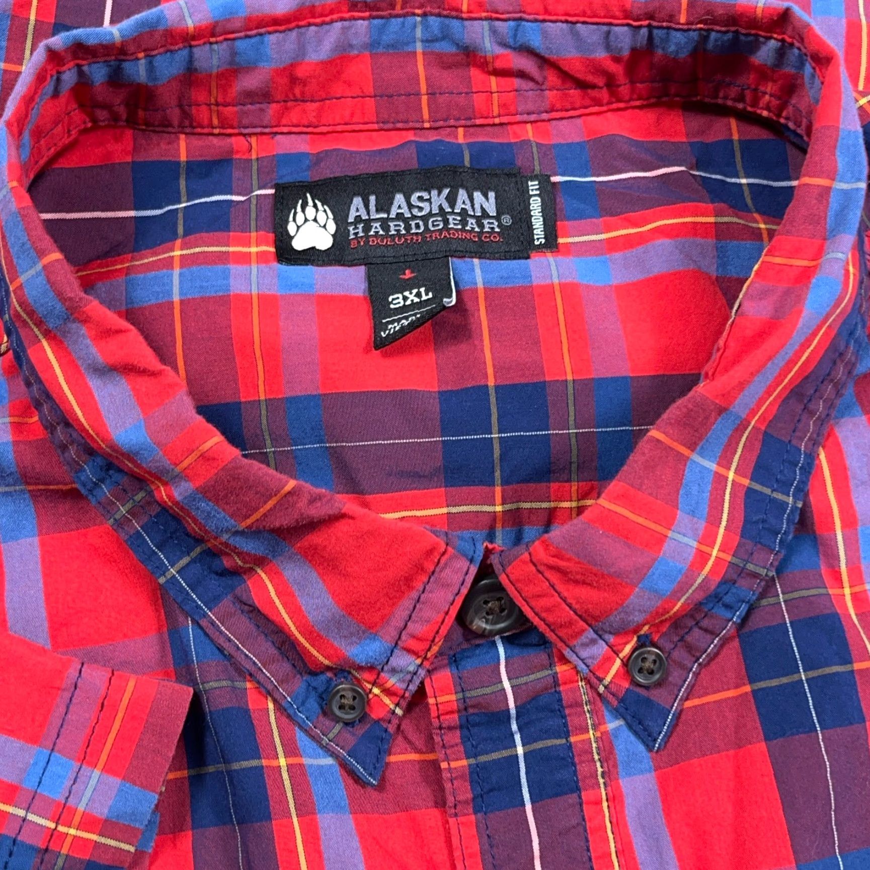 Vintage Alaskan Hardgear Shirt Men 3XL Red Blue Plaid Button-Up Standard Fit Hiking Camp Size US XXL / EU 58 / 5 - 3 Thumbnail