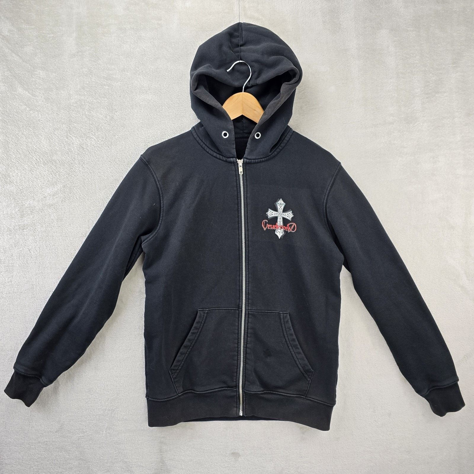 Other Cruel World Zip Up Hoodie Small Cross Y2K Goth Grunge Size US S / EU 44-46 / 1 - 3 Thumbnail