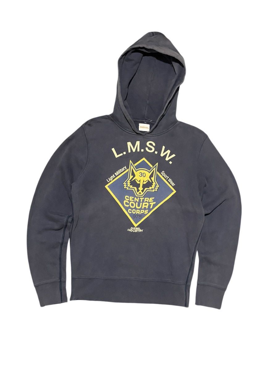 Diesel × Vintage Vintage Sunfaded Diesel Light L.M.S.W Hoodie Size US L / EU 52-54 / 3 - 1 Thumbnail