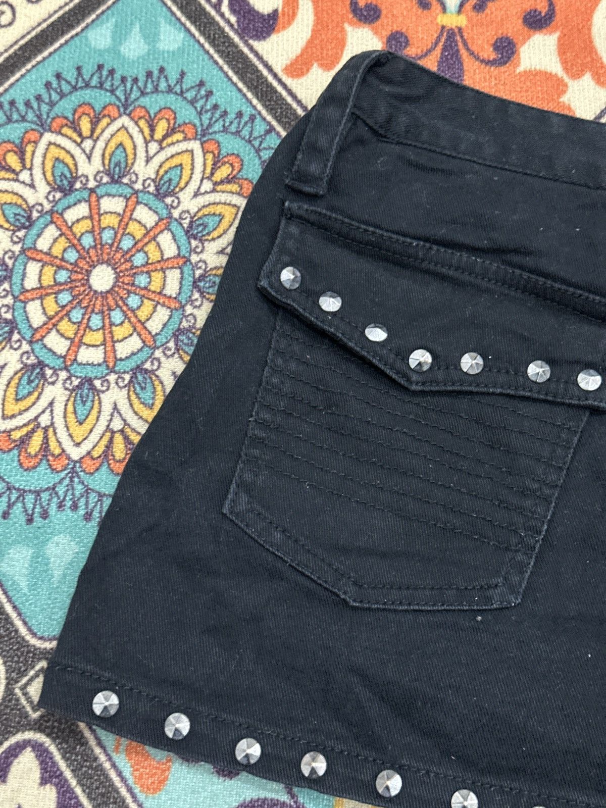 If Six Was Nine Vintage 90’s Sexy Dynamite London Zipper Studded Mini Skirt Size 27" / US 4 / IT 40 - 12 Thumbnail