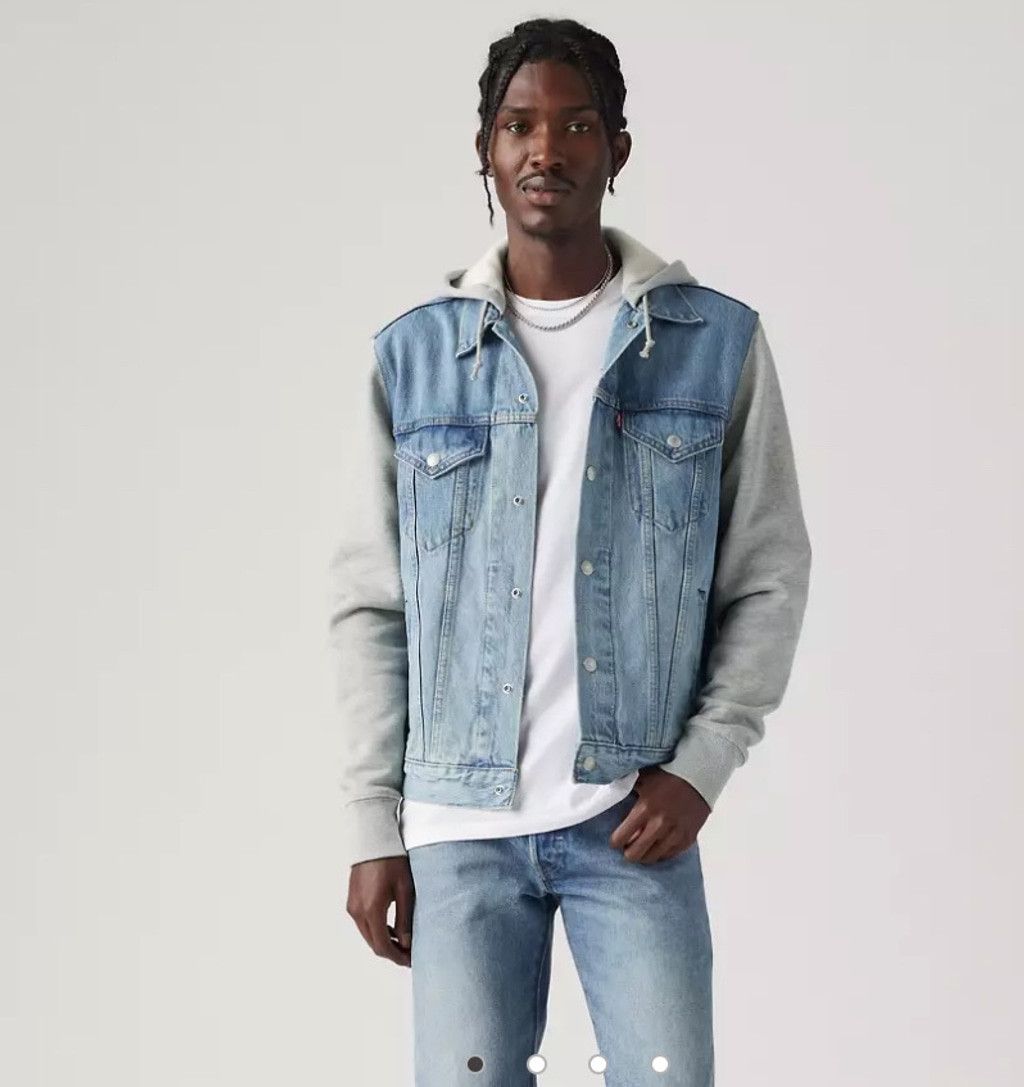 Levi's UNISEX Levi's Denim Jacket Size M Blue & Gray Size US M / EU 48-50 / 2 - 2 Thumbnail