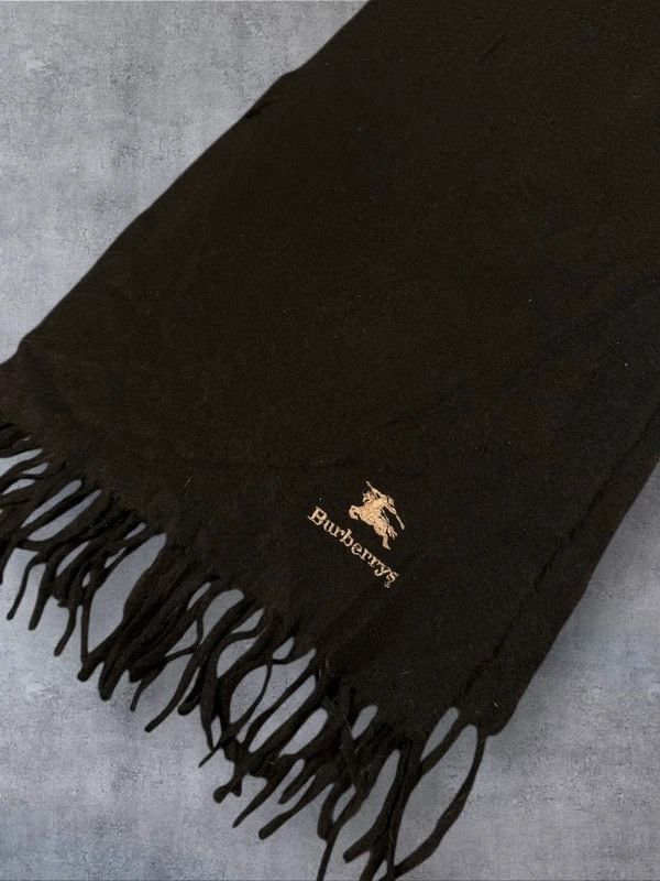 Burberry Vintage Burberry scarf brown logo wool Size ONE SIZE - 7 Thumbnail