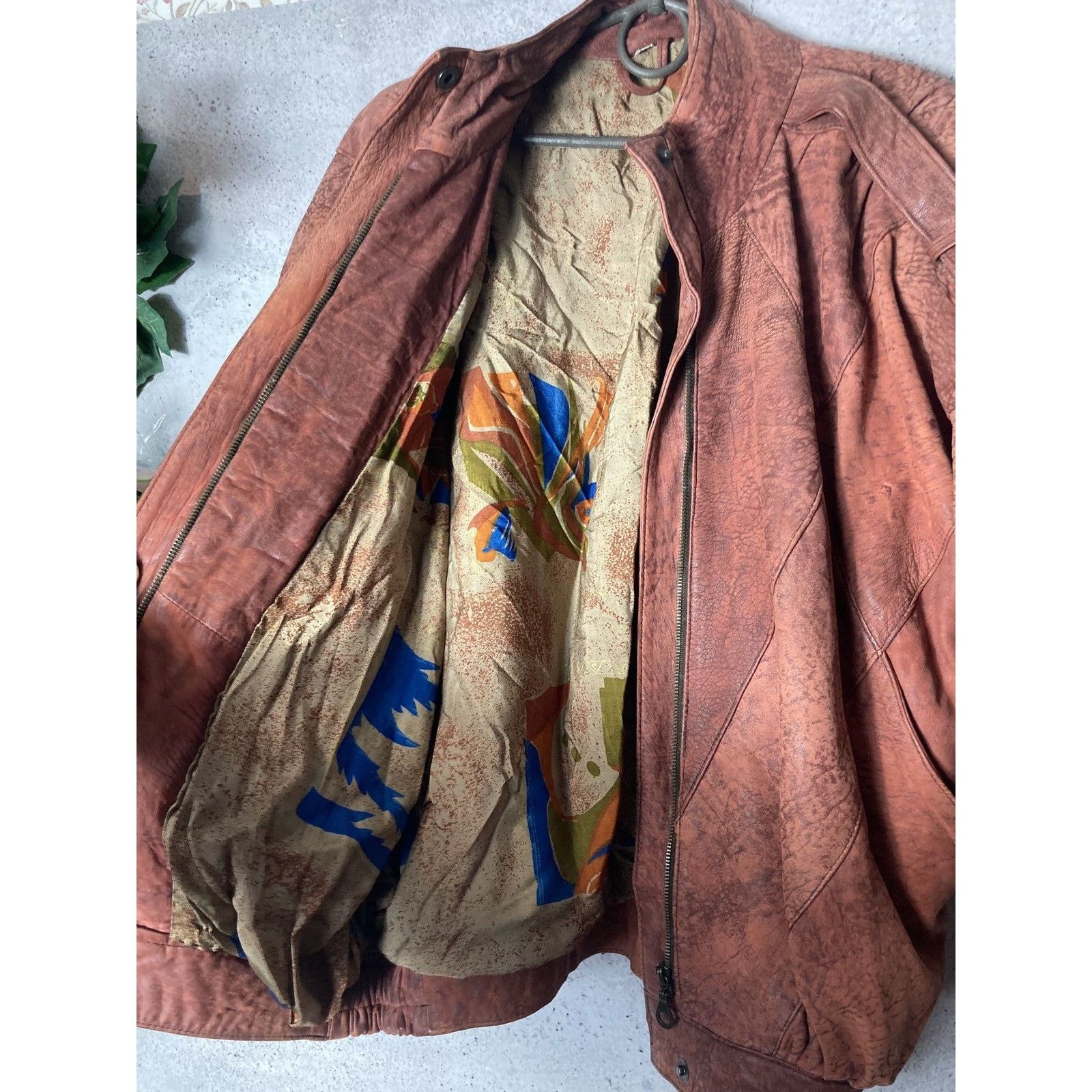 Japanese Brand × Vintage Crazy Volcano! Leather jacket vintage! Size US S / EU 44-46 / 1 - 5 Thumbnail