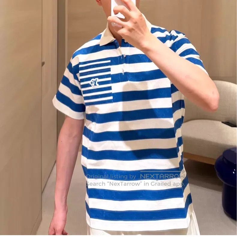 Louis Vuitton Louis Vuitton SS25 blue patchwork polo shirt Size US M / EU 48-50 / 2 - 7 Thumbnail