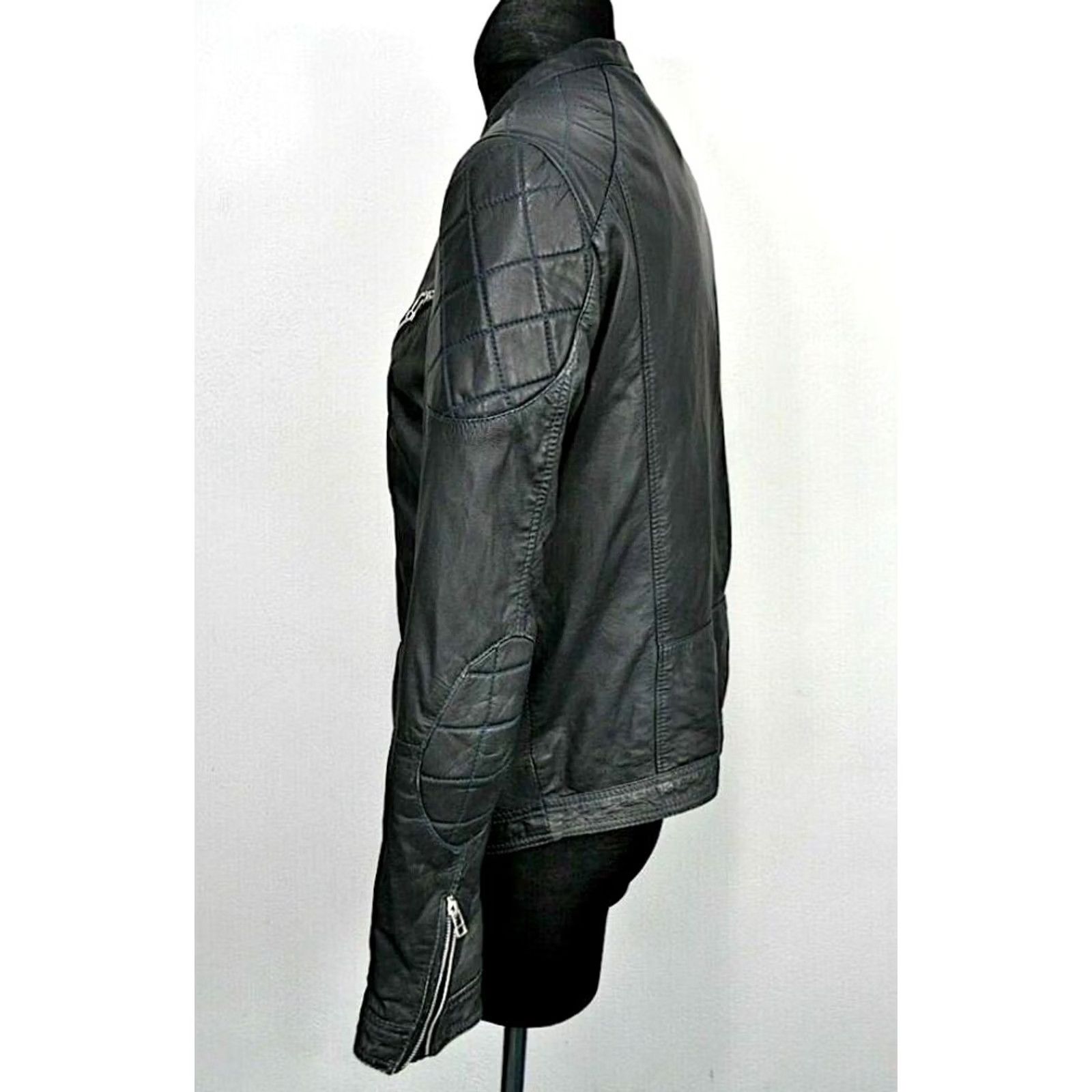 GOOSECRAFT Goosecraft 944 Biker Jacket Men M Black Leather Shirt? Size US M / EU 48-50 / 2 - 7 Thumbnail