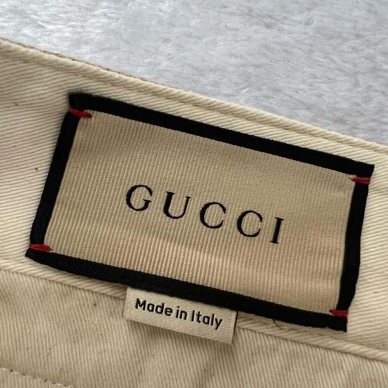 Gucci khaki GG embossed denim pants by Gucci Size US 28 / EU 44 - 3 Thumbnail