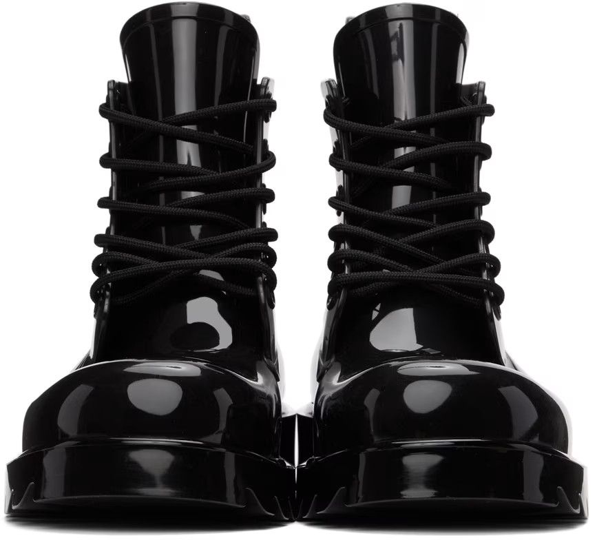 Bottega Veneta o1y0725 Rubber Ankle Boots in Black Size US 8 / IT 38 - 2 Thumbnail