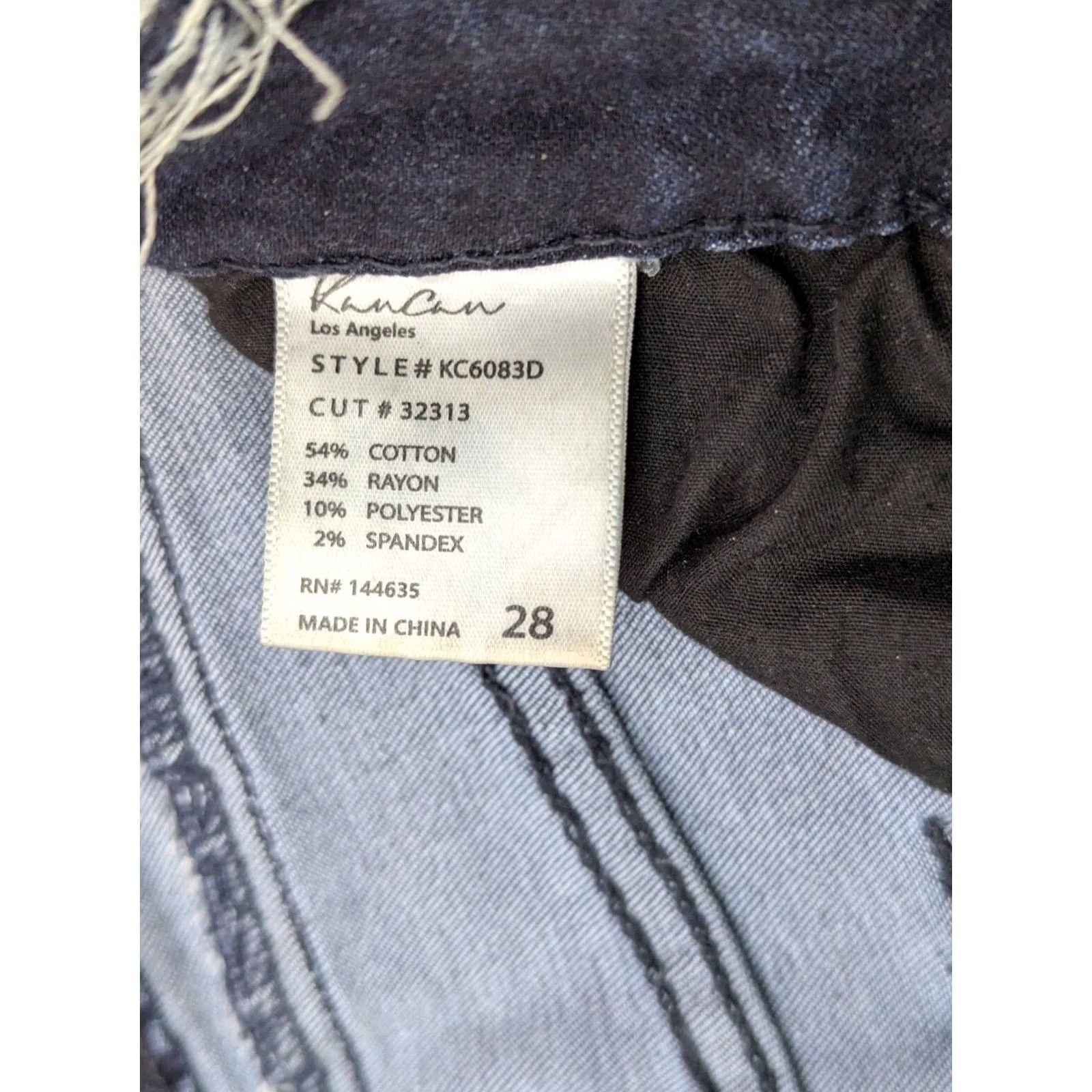 Vintage Kancan Kiri Mid Rise Distressed Tapered Jeans Women 28 30" Inseam Stretch Blue Size 28" / US 6 / IT 42 - 7 Thumbnail