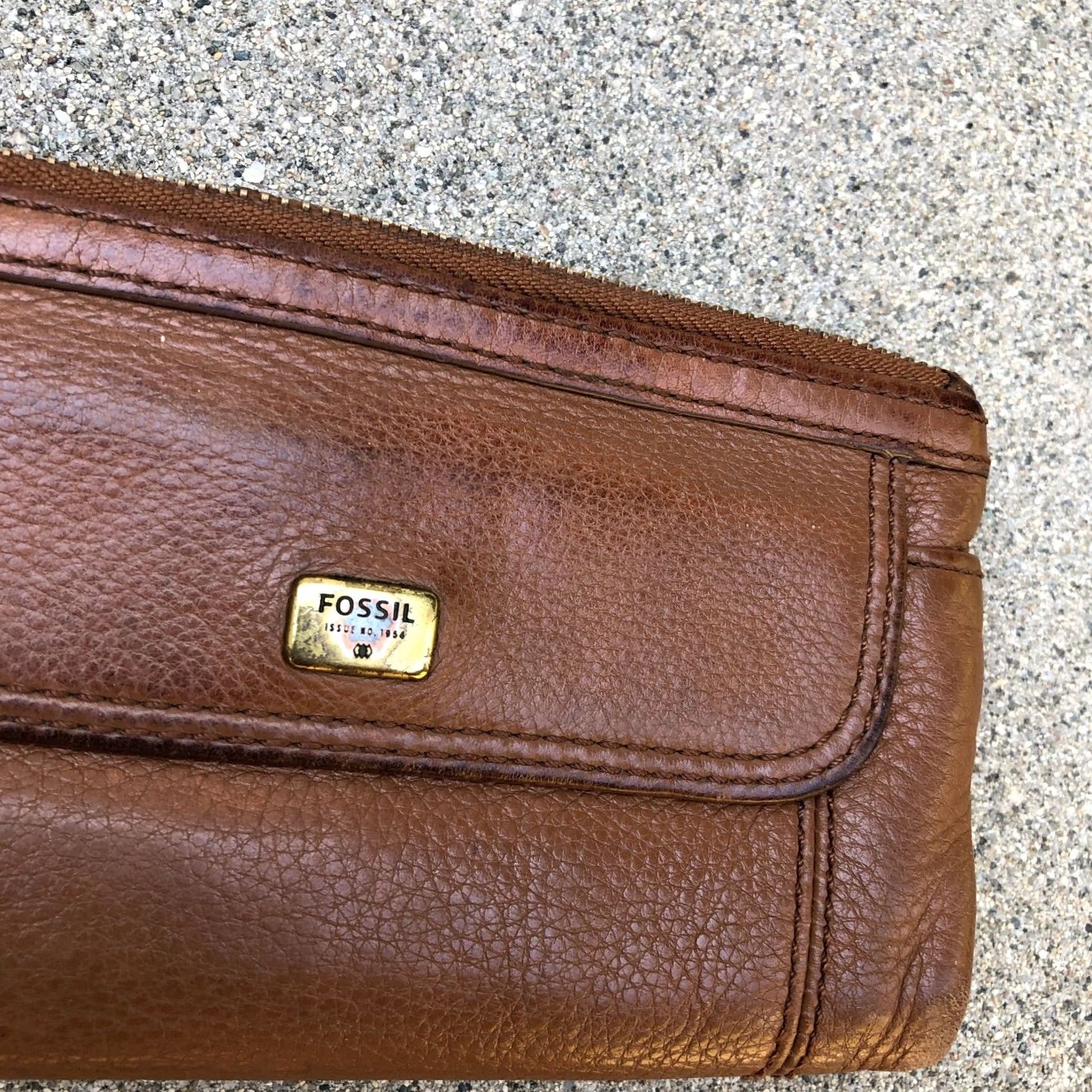 Fossil FOSSIL Emma Saddle Wallet Bifold Brown Leather Zipper Clutch Women's Wallet Size ONE SIZE - 2 Thumbnail