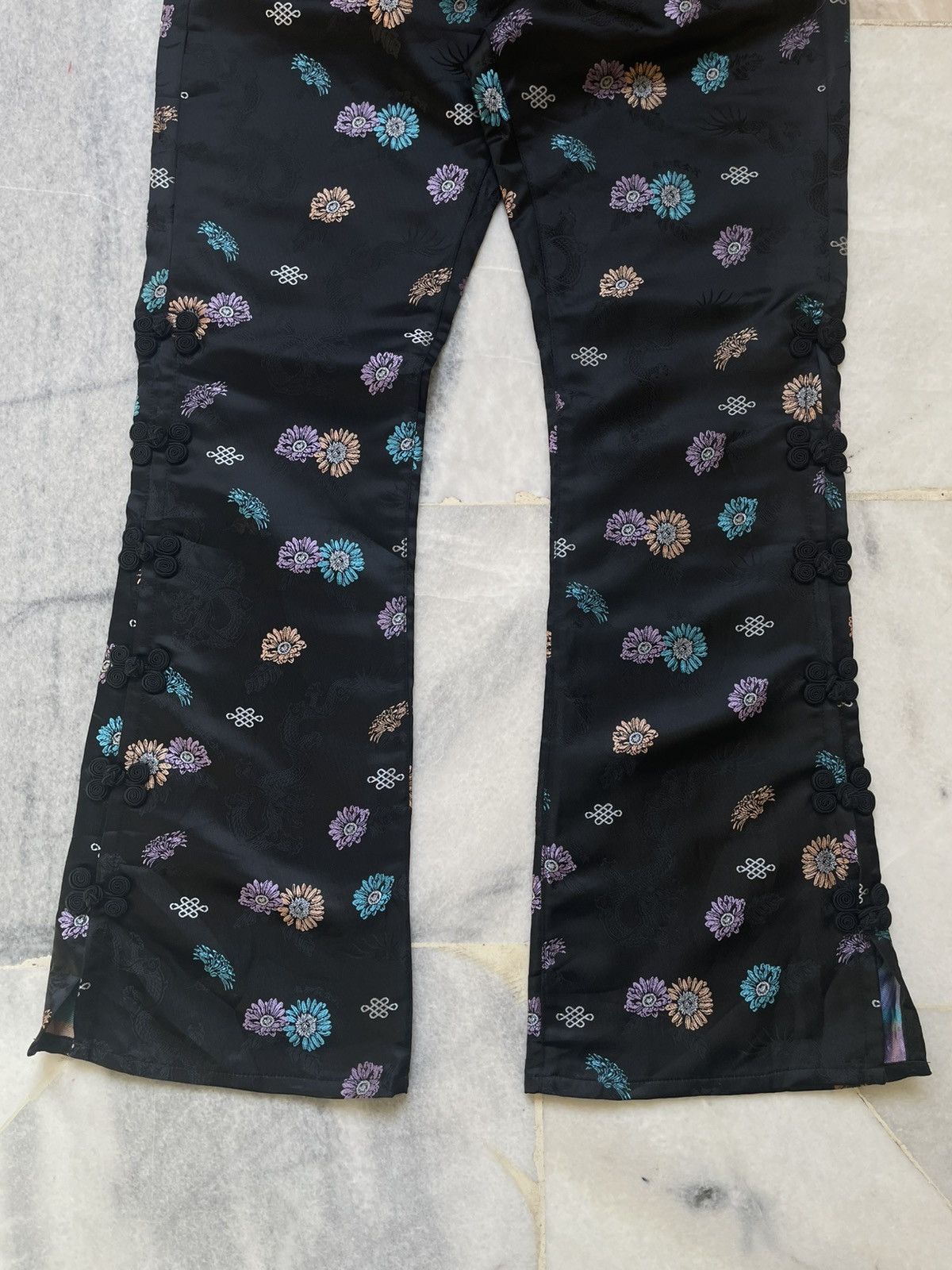 14th Addiction Vintage X-Girl Mandarin Oriental Flare Pants Size US 27 - 5 Thumbnail