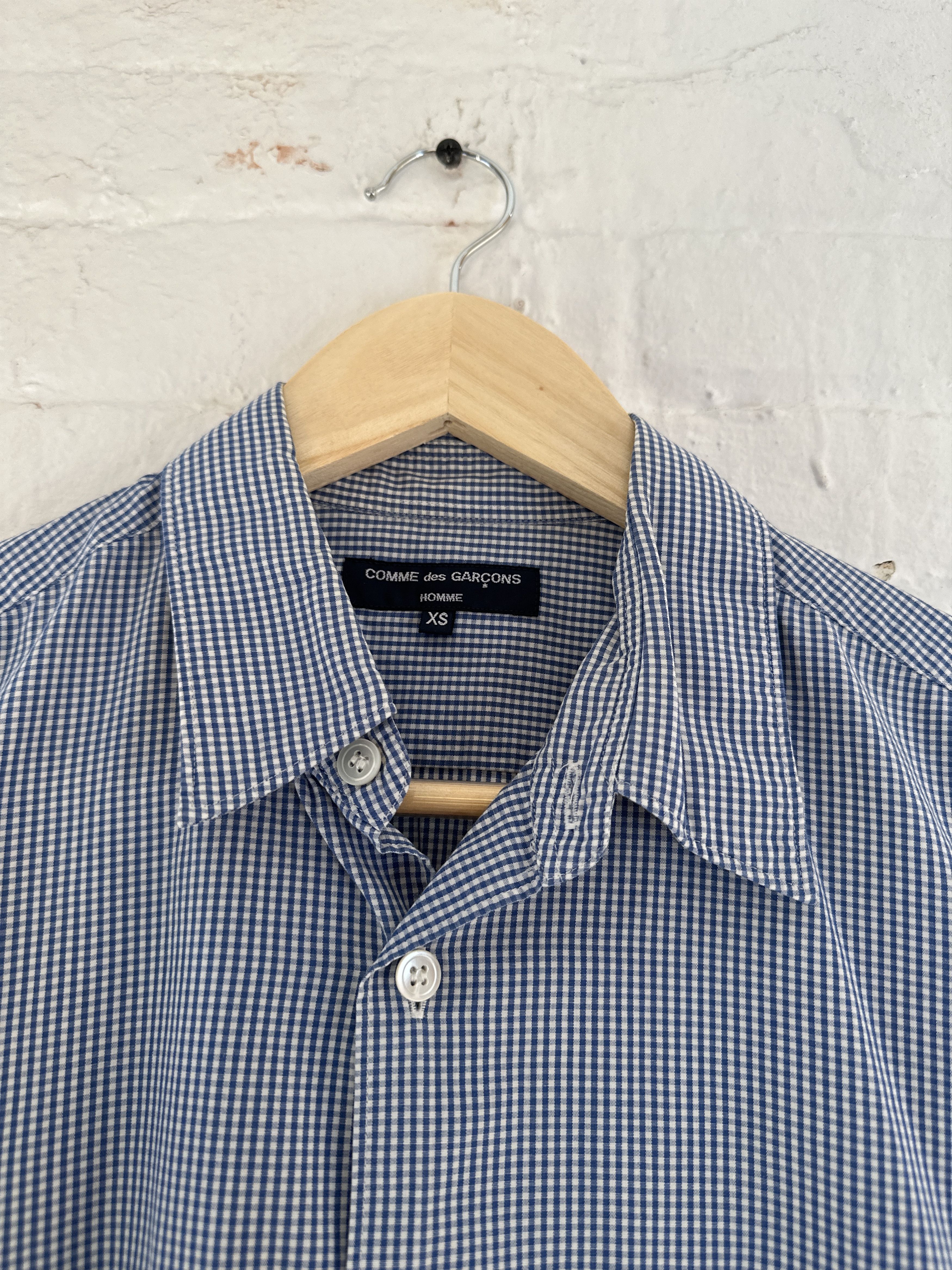 Comme des Garcons Comme des Garcons Homme Wool Paneled Check Button Up Shirt Size US XS / EU 42 / 0 - 3 Thumbnail