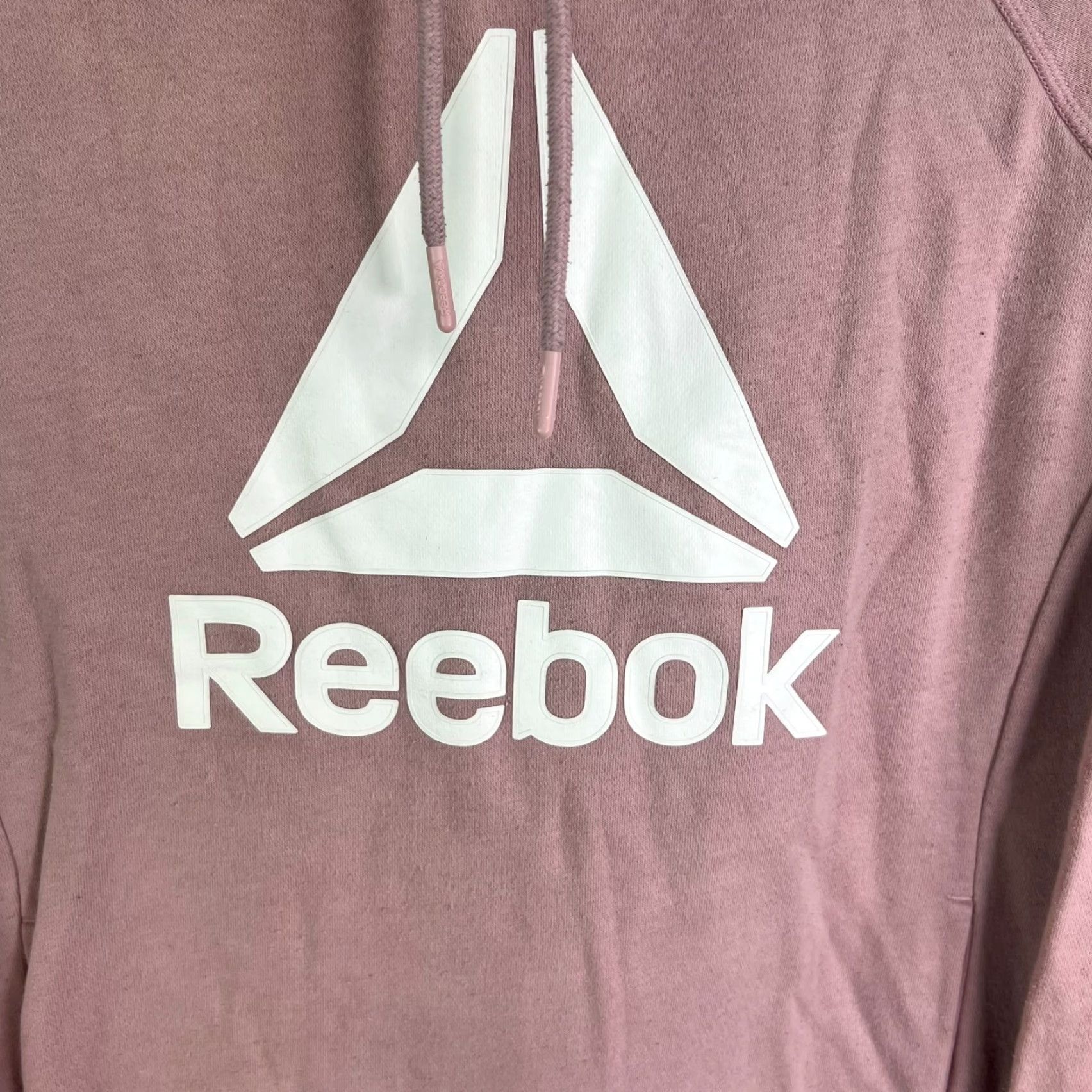 Reebok VTG Reebok Logo Hooded Sweatshirt Womens M Pink Shirt Women M Pink Hooded Sweatshirt Logo Reebok 90s Retro Sports Activewear"} Size M / US 6-8 / IT 42-44 - 3 Thumbnail