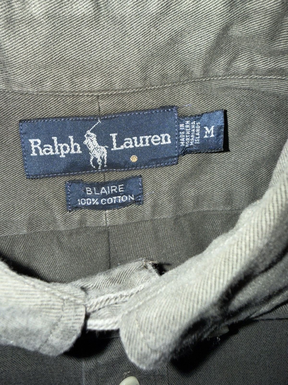 Ralph Lauren Vintage Ralph Lauren Blaire Olive Button Down Shirt Size US M / EU 48-50 / 2 - 4 Thumbnail