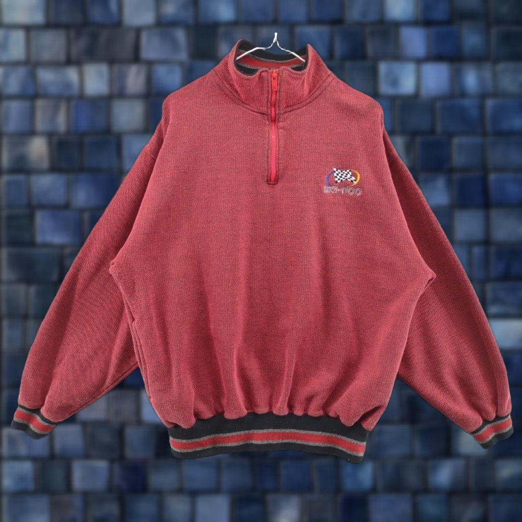 Vintage VINTAGE 90s Polaris Skidoo Embroidered 1/4 Zip Sweatshirt SZ L USA Size US L / EU 52-54 / 3 - 1 Thumbnail