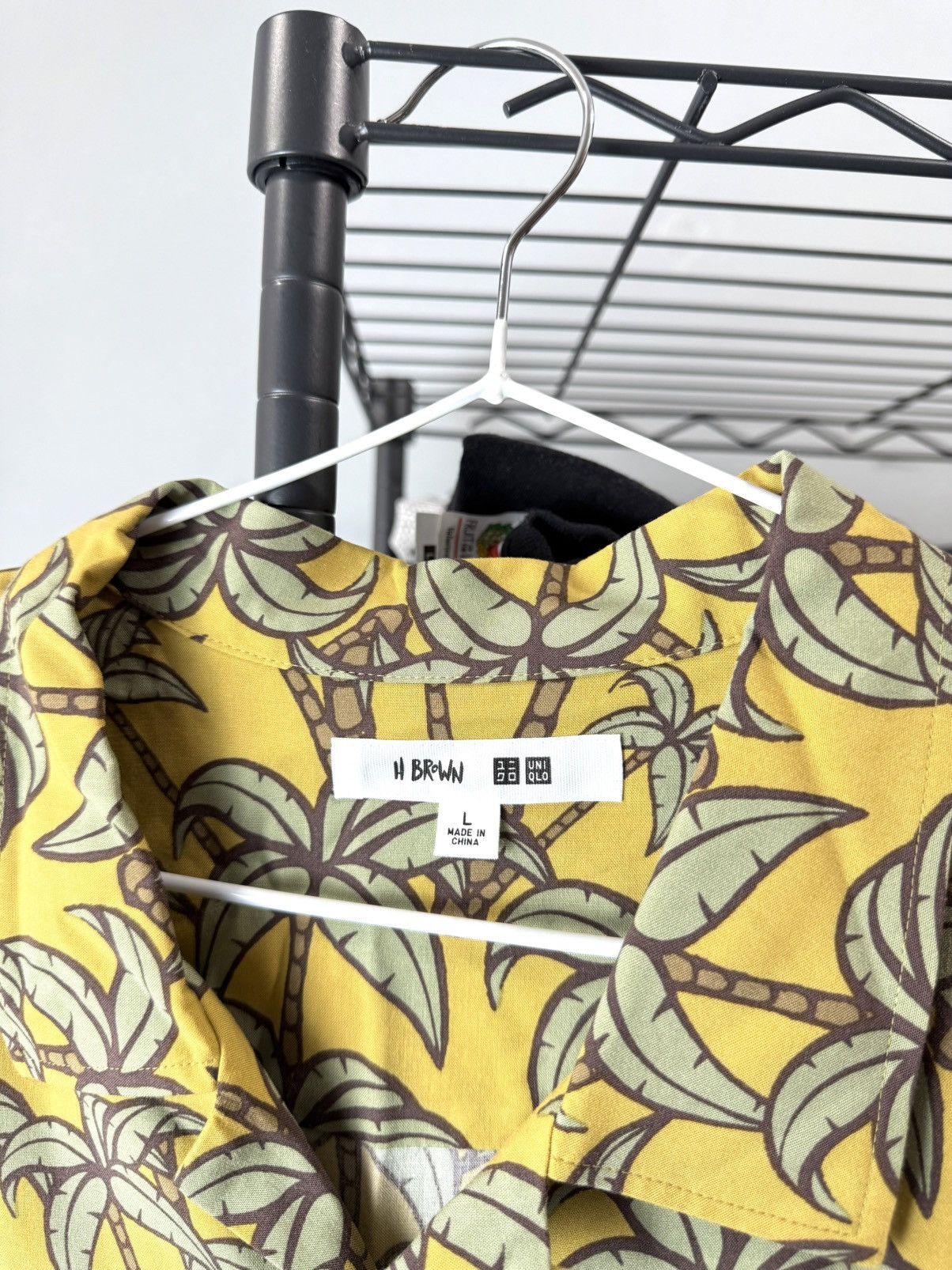 Uniqlo Uniqlo x H Brown Art Pattern Palm Shirt Hawaiian Size US L / EU 52-54 / 3 - 3 Thumbnail