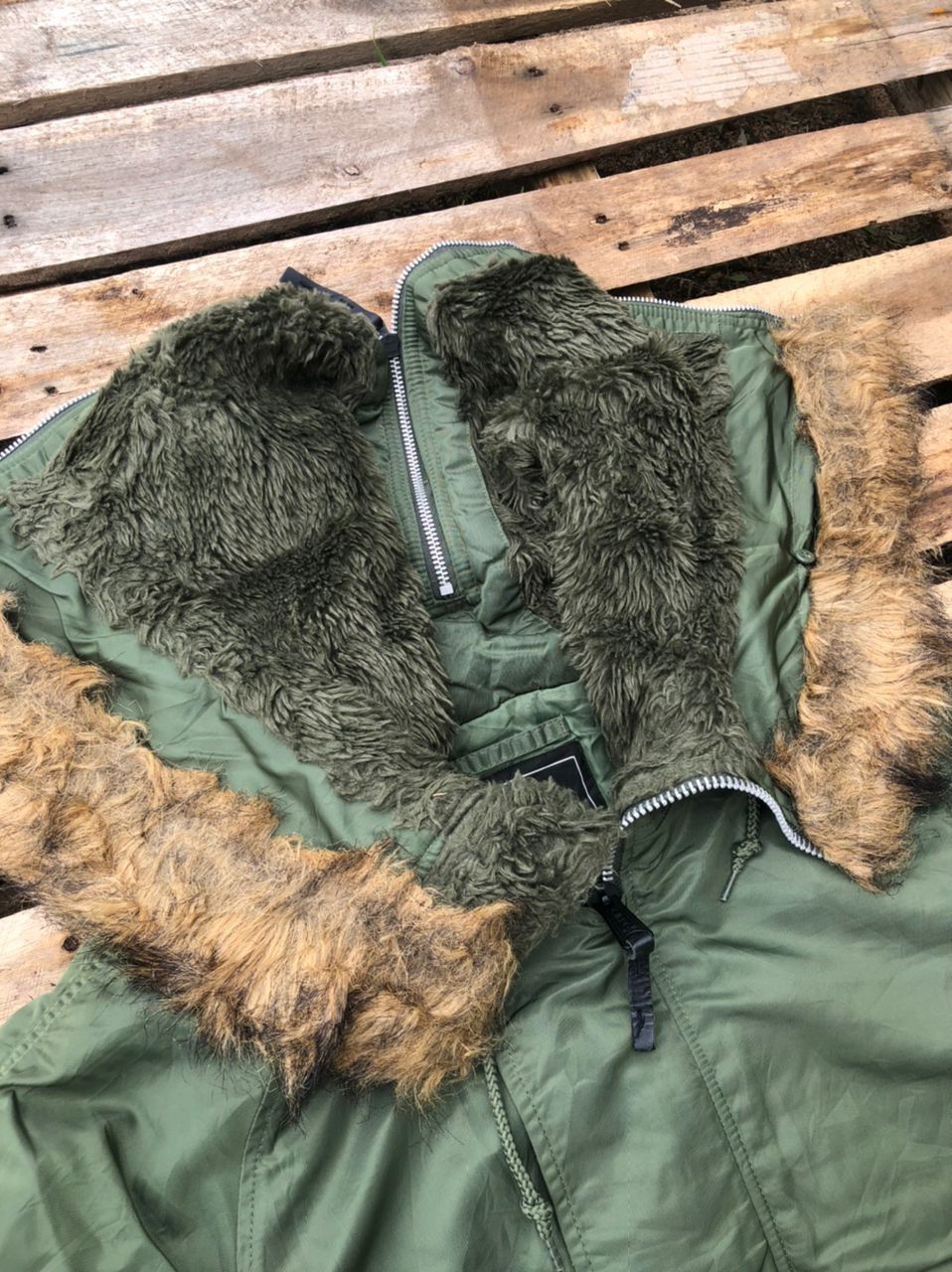 Alpha Industries × Vintage Vintage Alpha Industries Fur Bomber Jacket Size US L / EU 52-54 / 3 - 6 Thumbnail