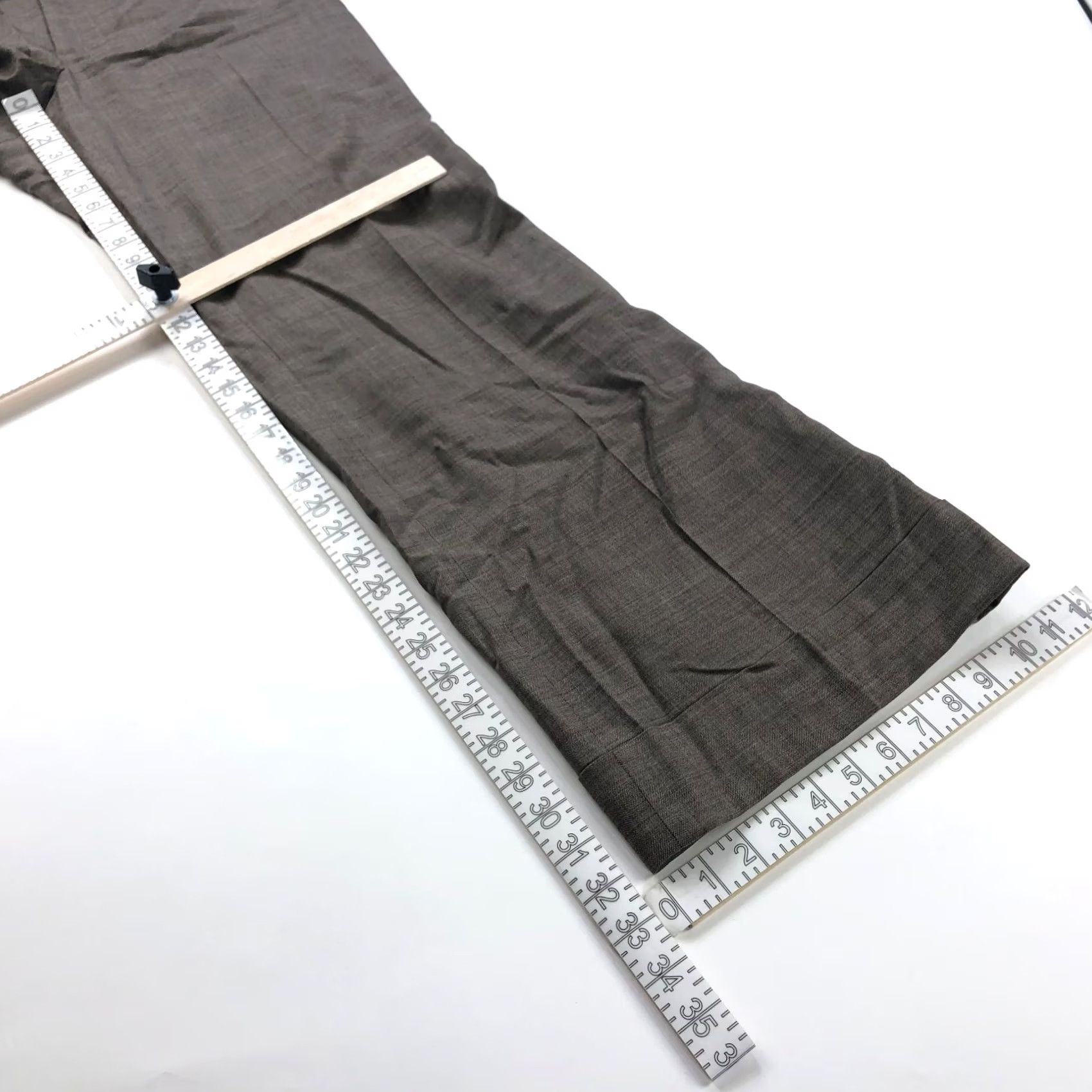 Banana Republic Banana Republic Dress Pants Women Brown Wide Leg 14 Wool Blend Mid Rise 37W 32L Size 36" / US 14 / IT 50 - 4 Thumbnail